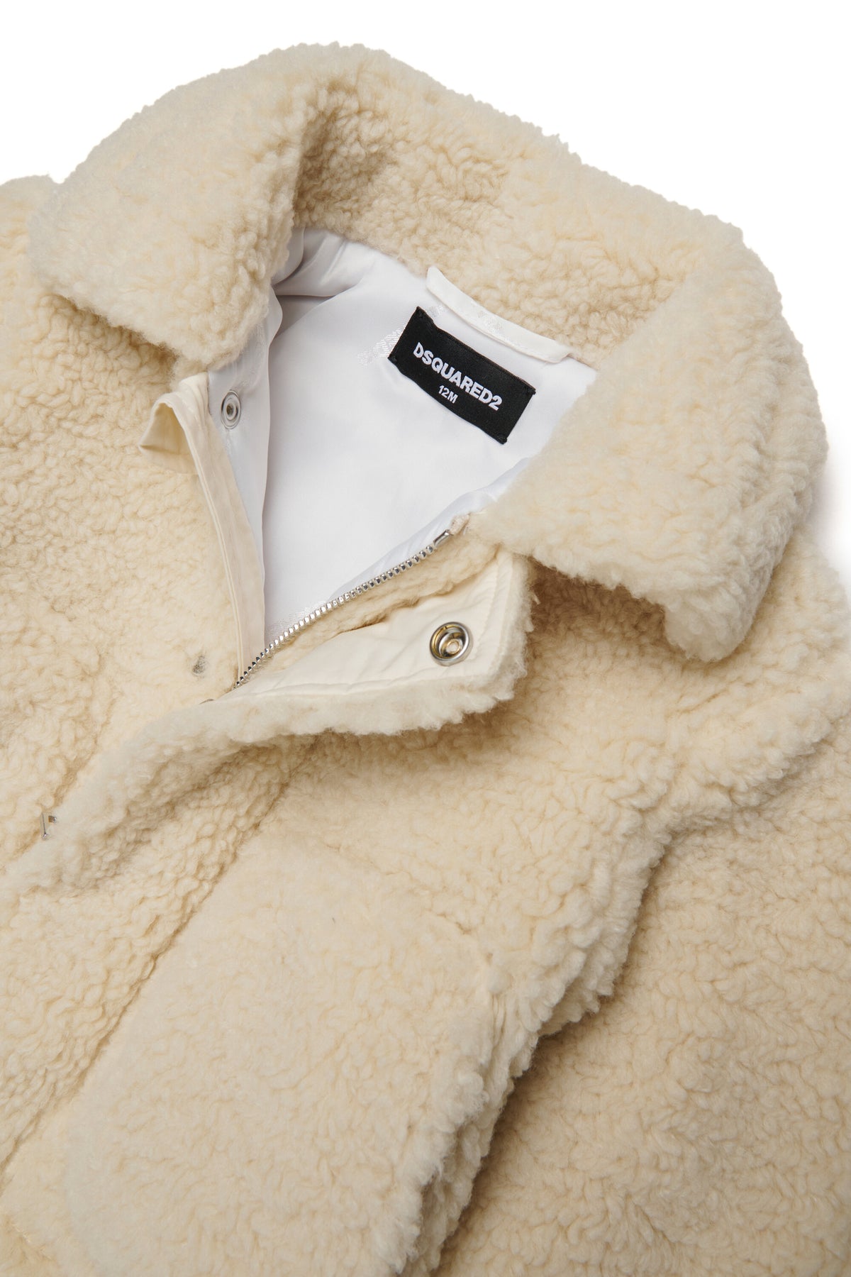 Chaqueta teddy con logo estampado