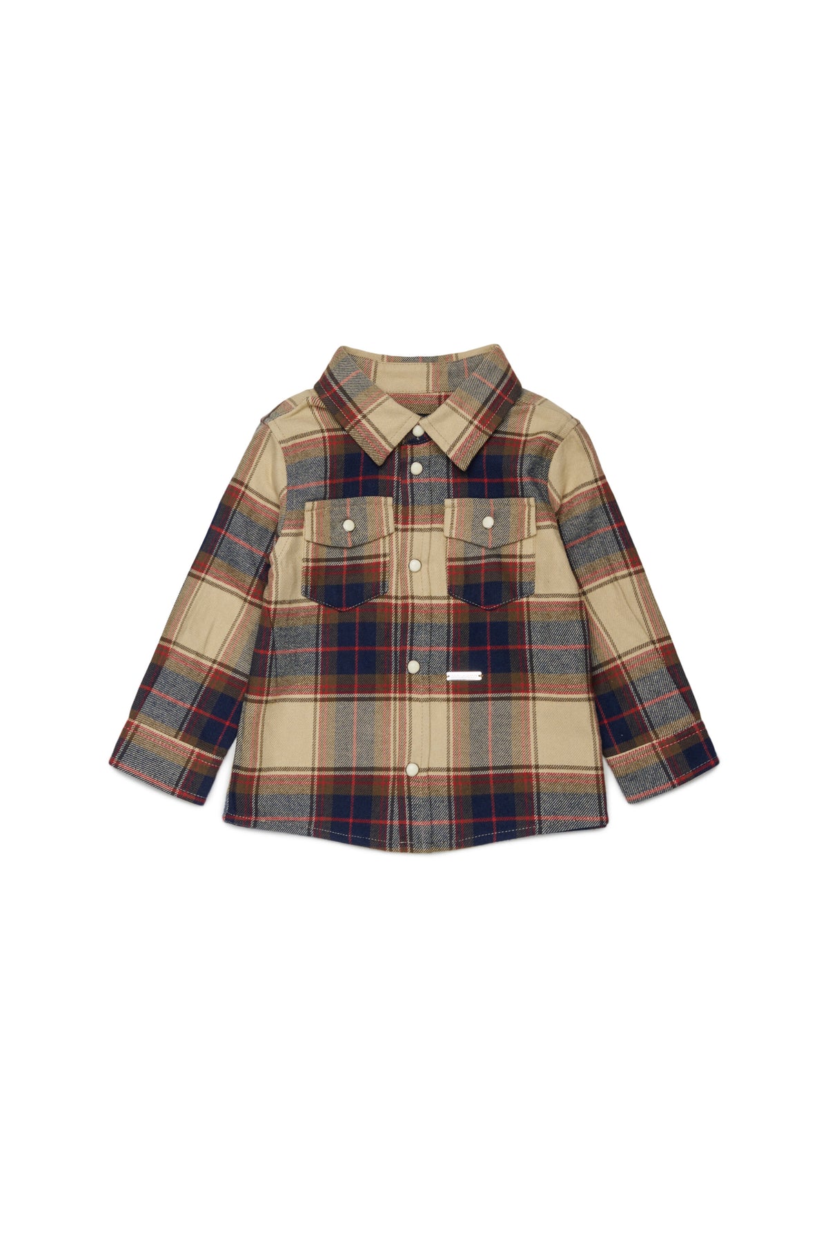 Checked shirt with logo