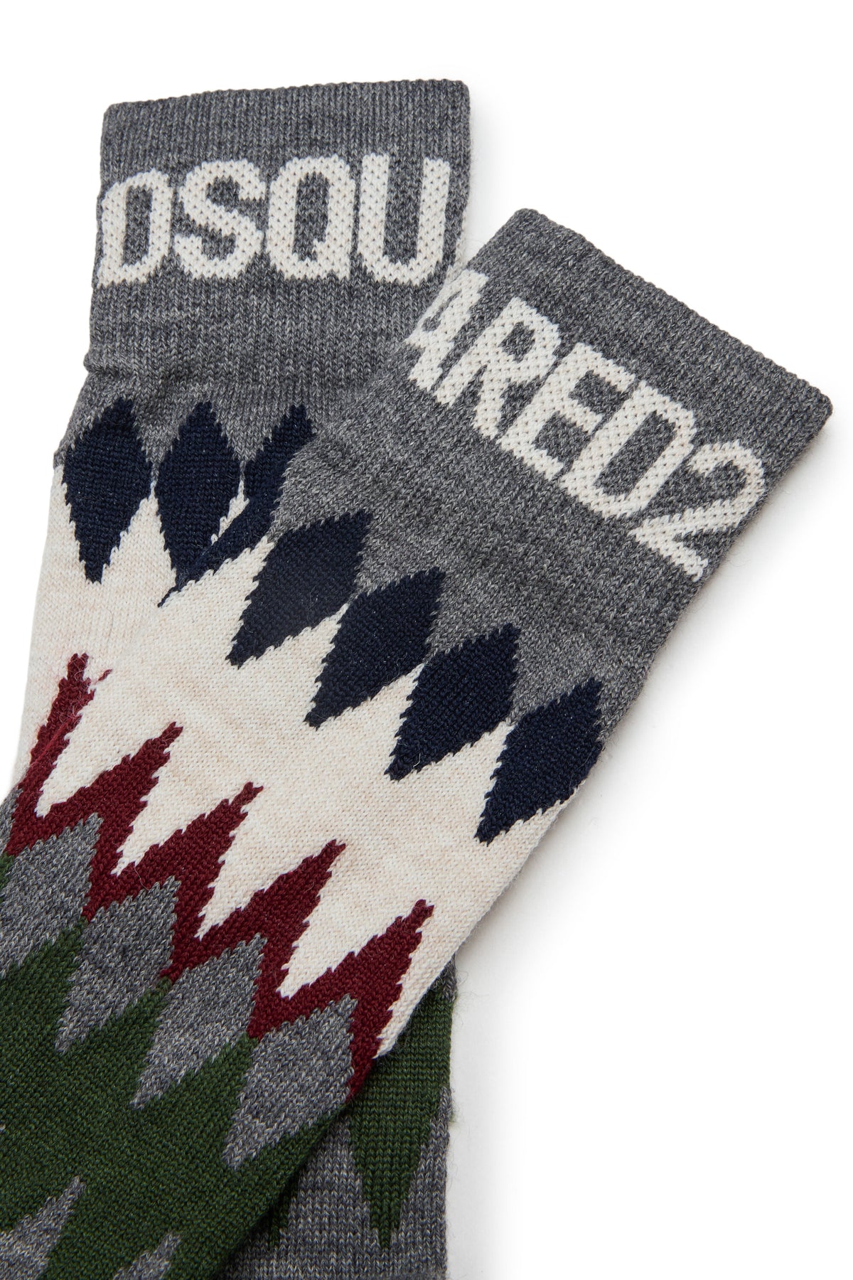 Socks with multicolor jacquard pattern