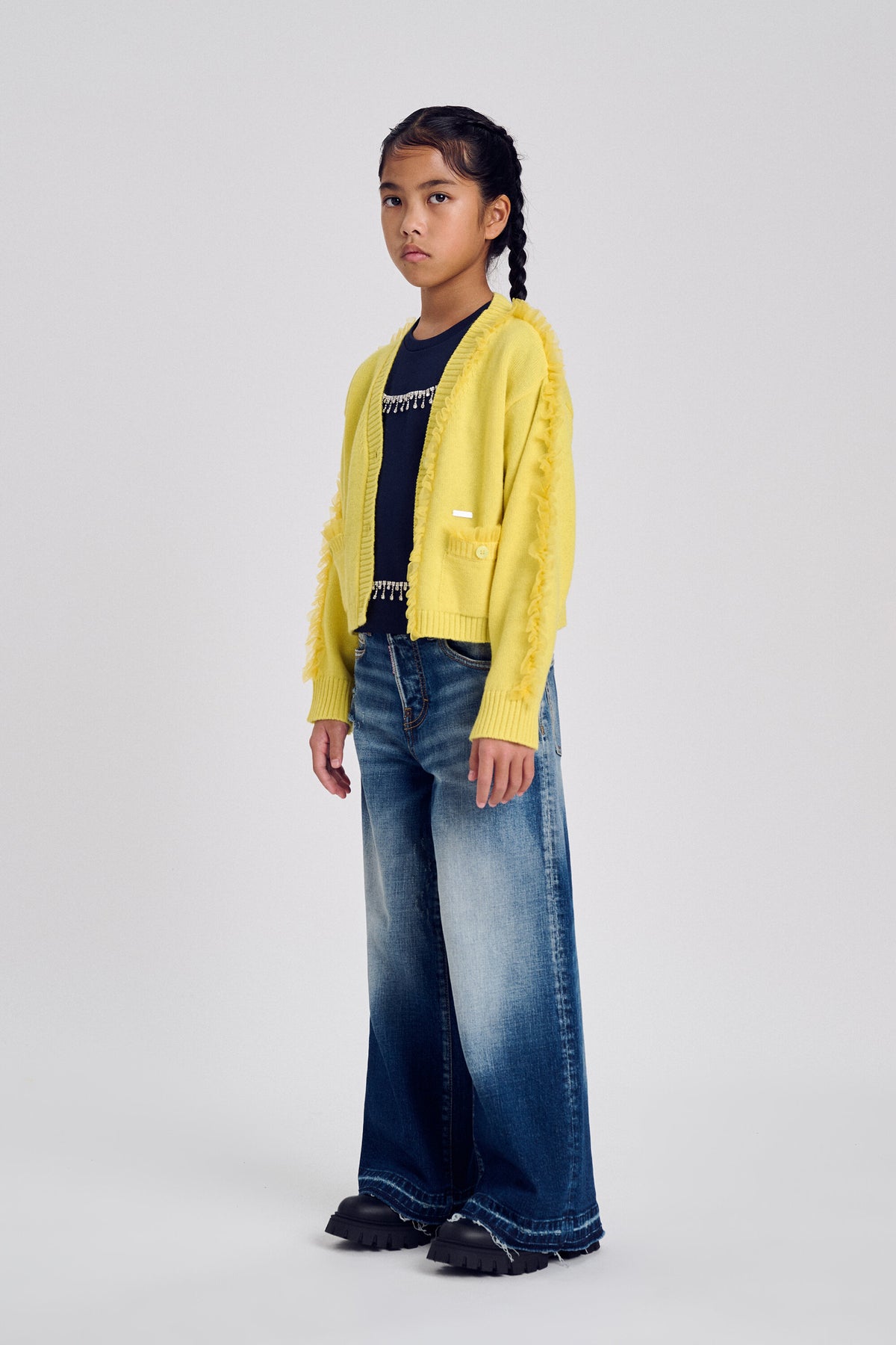 Jeans corte relajado en denim azul lavado medio - Baggy