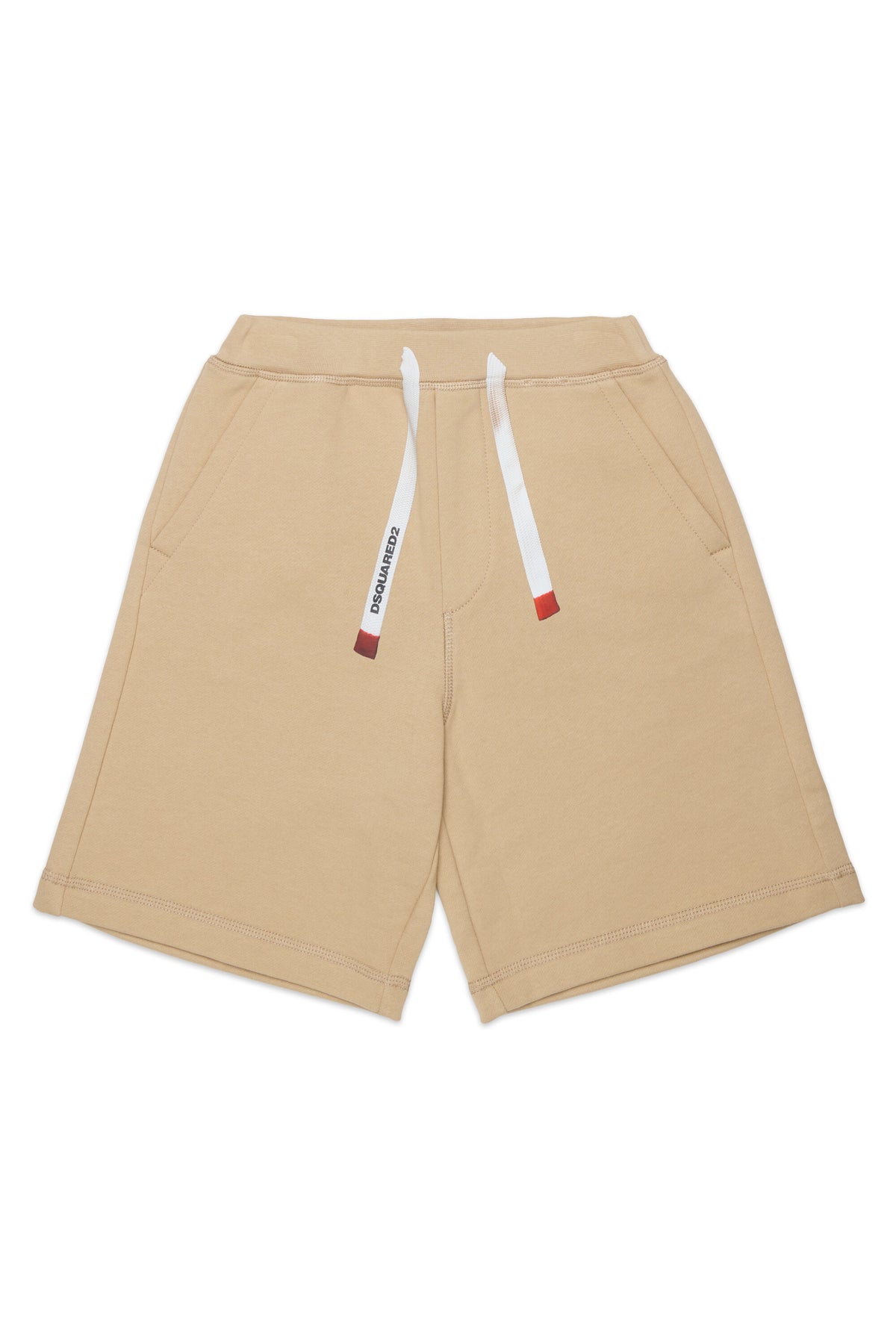 Shorts de felpa con cordón estampado