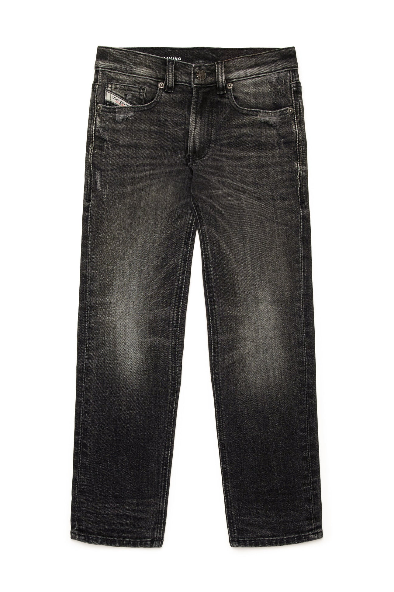 Black straight jeans with abrasions - 2010 Black straight jeans with abrasions - 2010