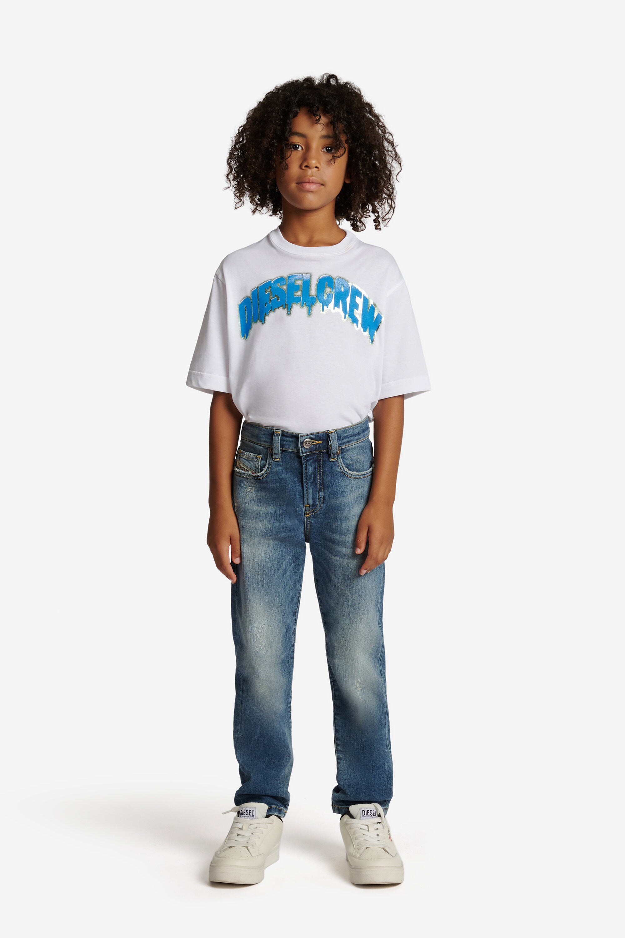 Regular fit jeans in medium blue wash - D-Viker