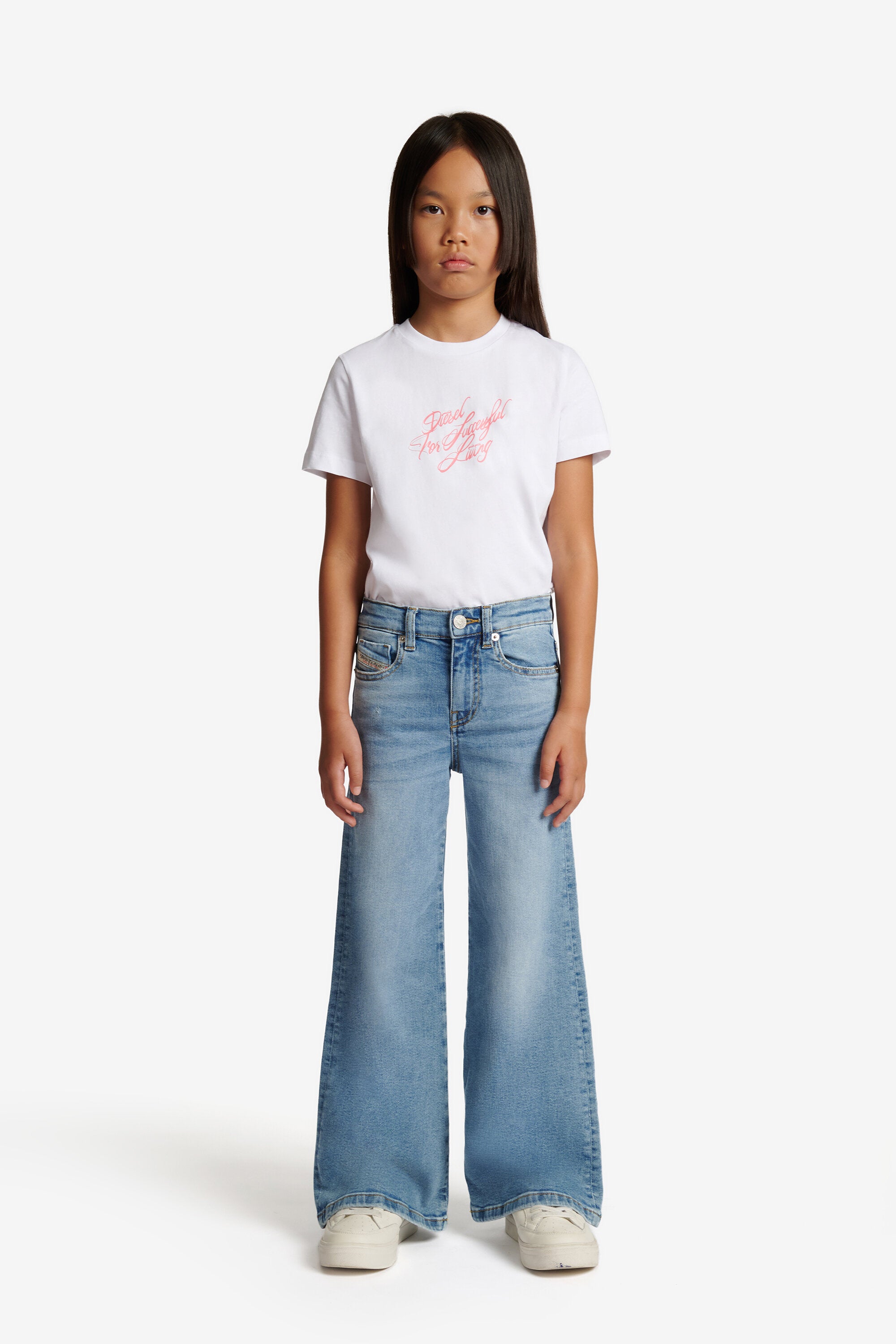 Flare fit jeans in light blue wash -1978