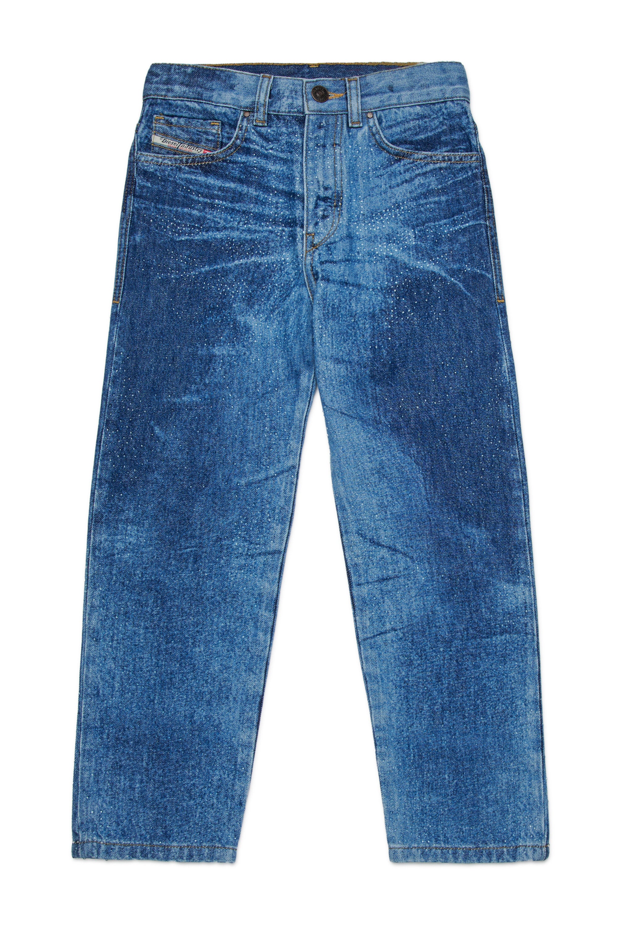 Regular jeans with laser graphics and hotfix - D-Air