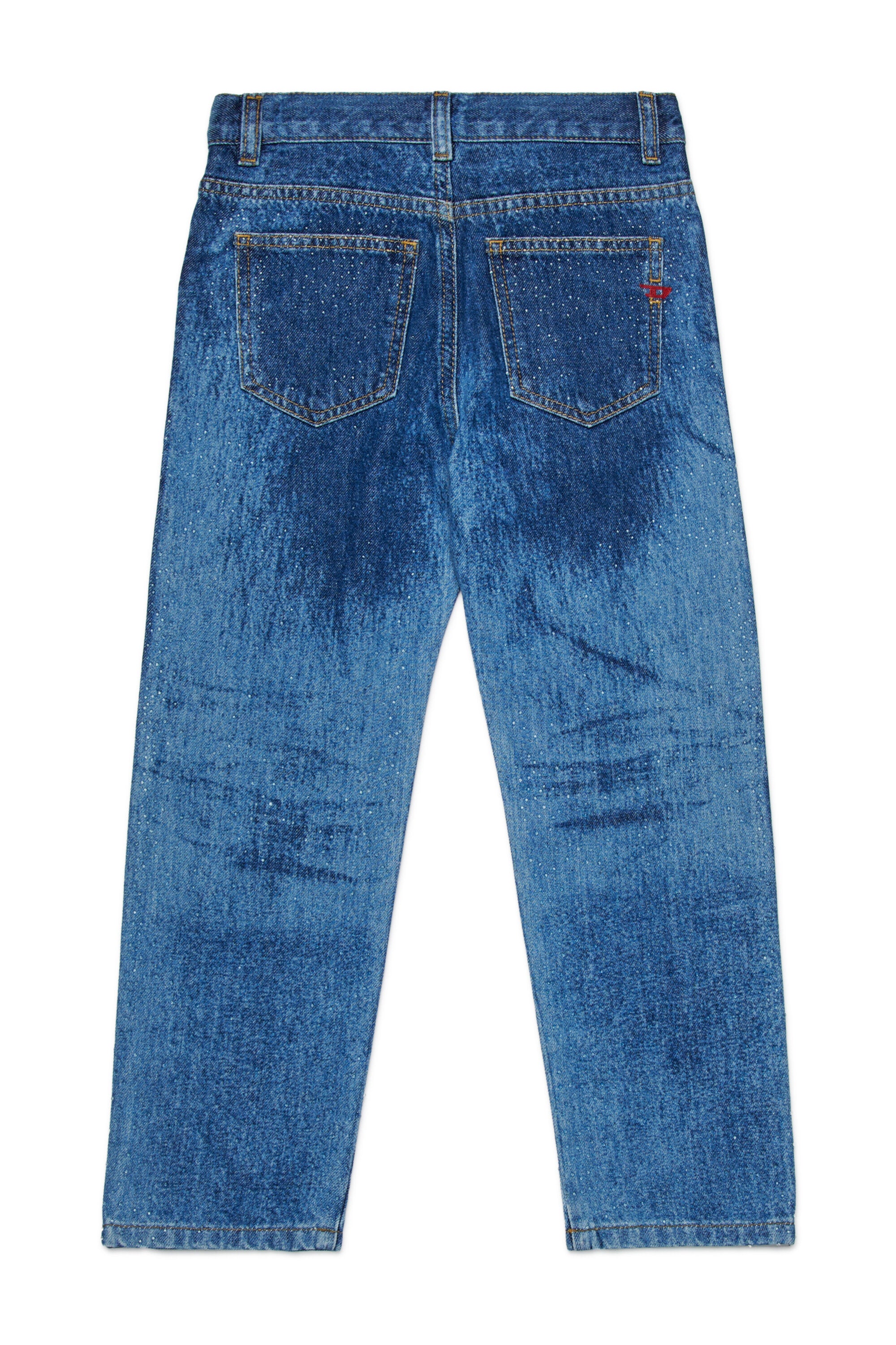 Regular jeans with laser graphics and hotfix - D-Air