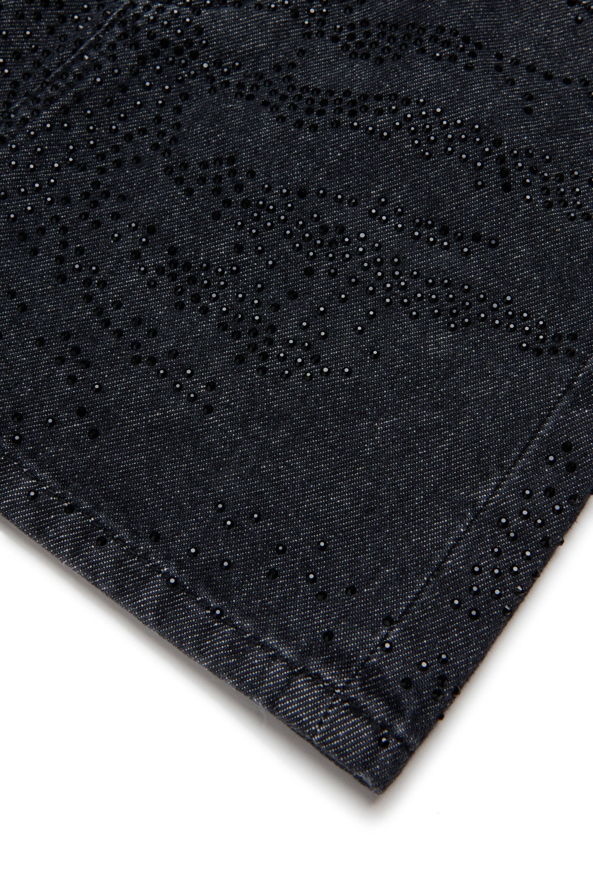 Minifalda vaquera negra con hotfix