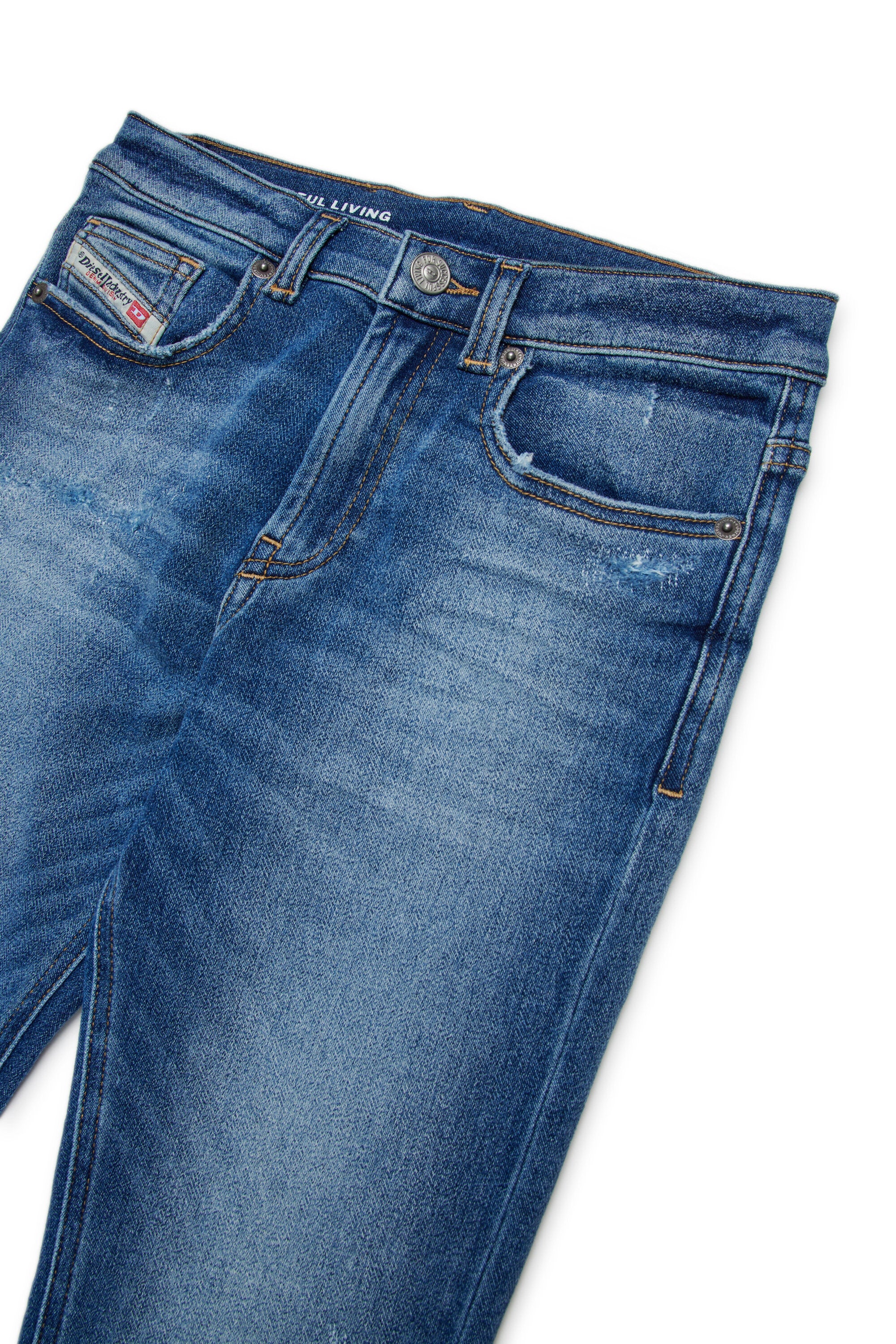 JoggJeans® regular azul medio con abrasiones - D-Lucas