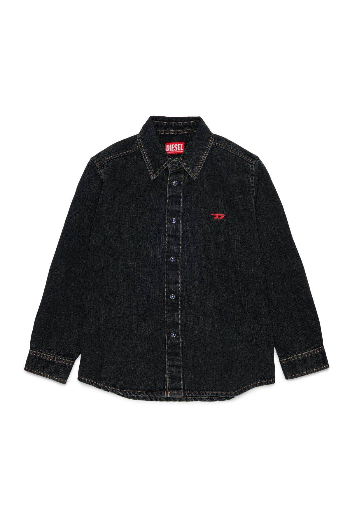Denim shirt with logo