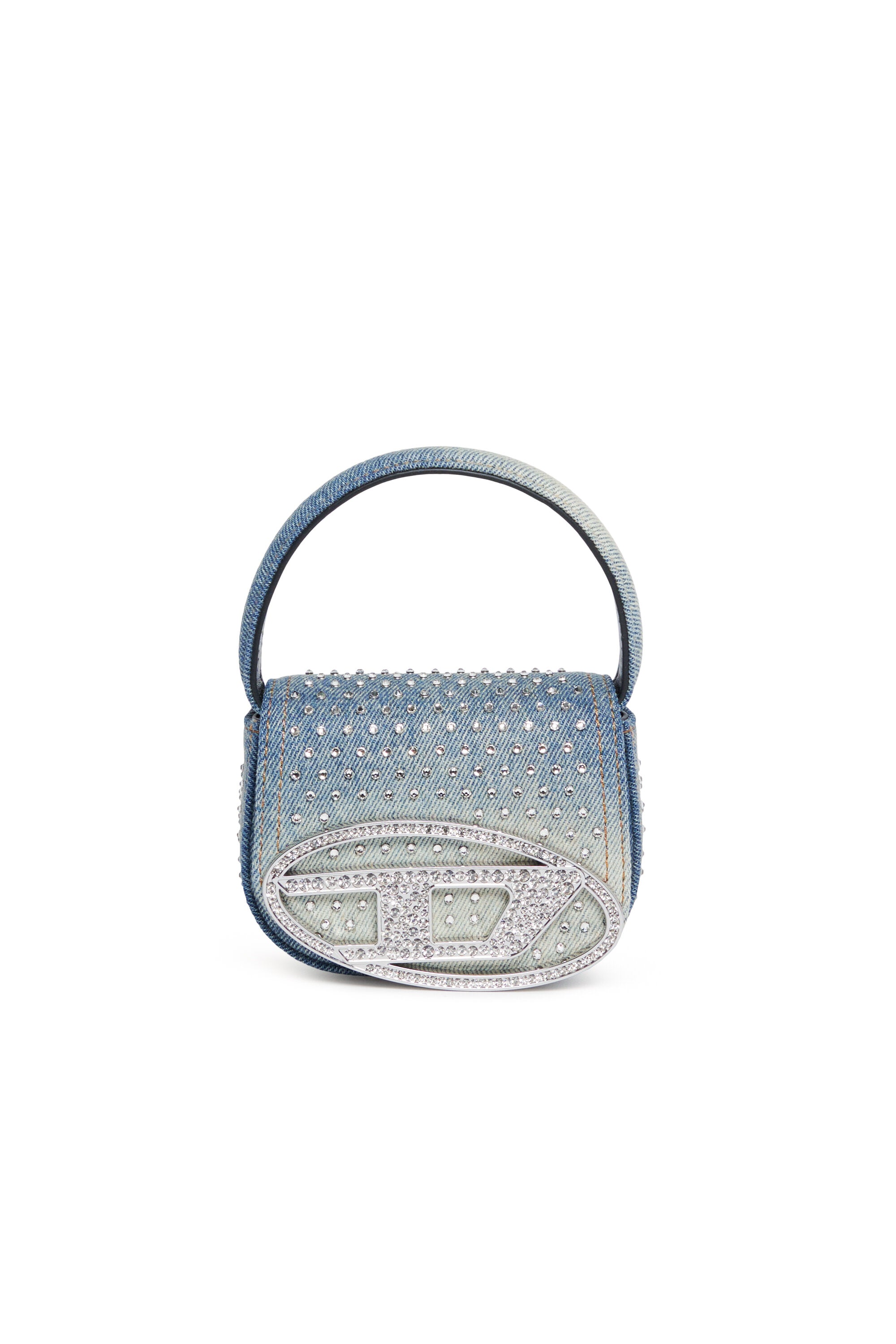 Bolso 1DR XS denim con strass