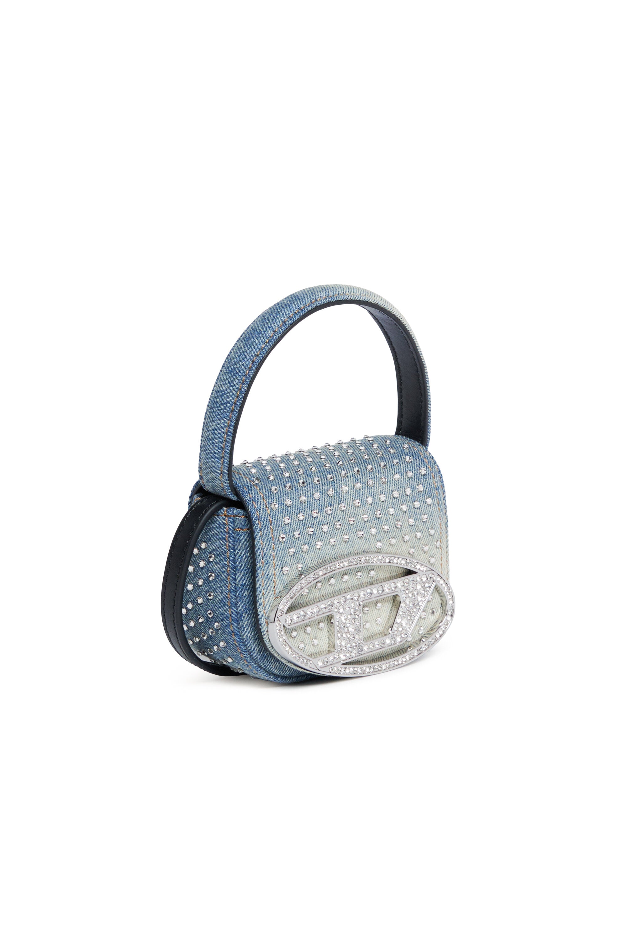 Bolso 1DR XS denim con strass