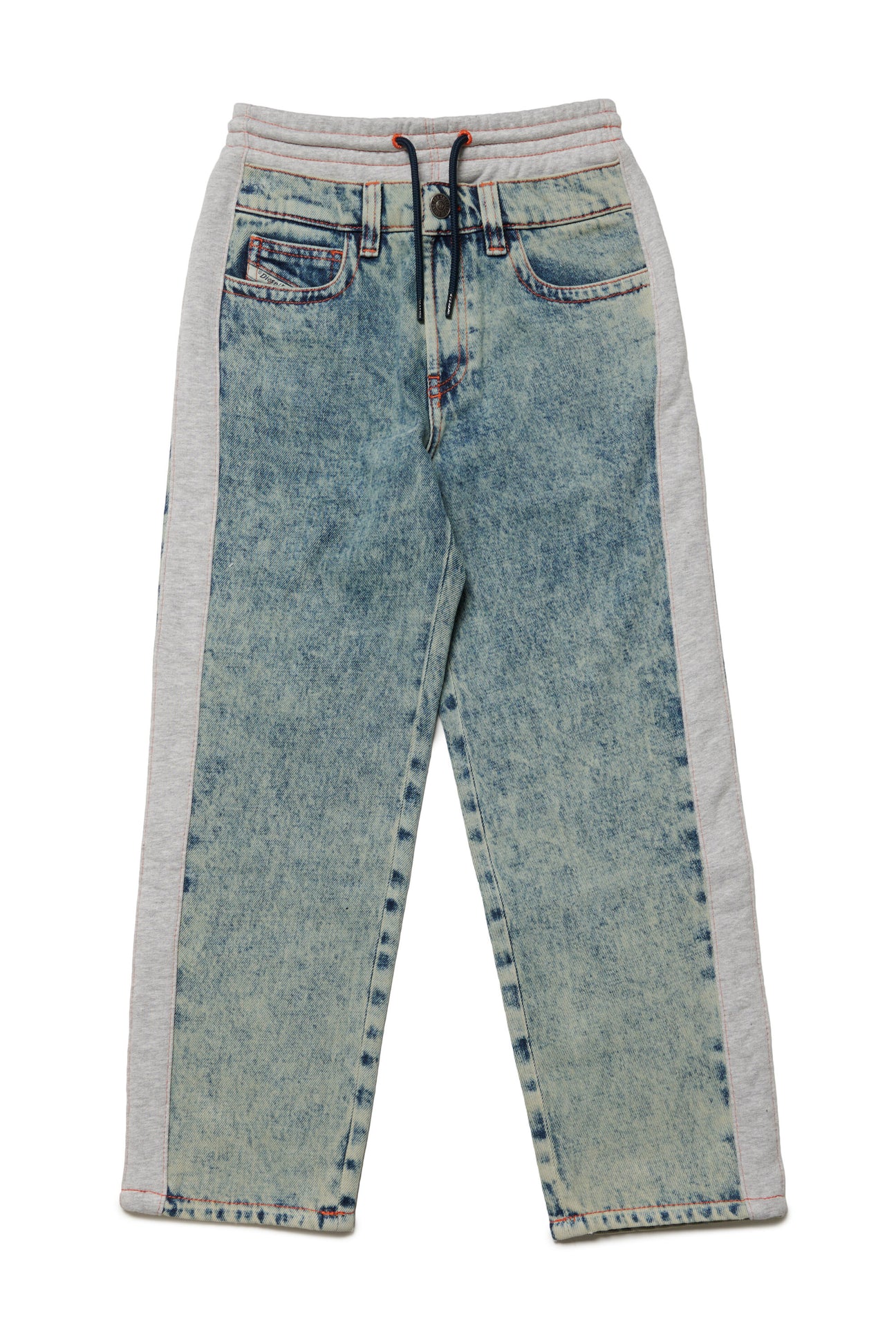 Straight denim and fleece jeans - D-Seri Straight denim and fleece jeans - D-Seri