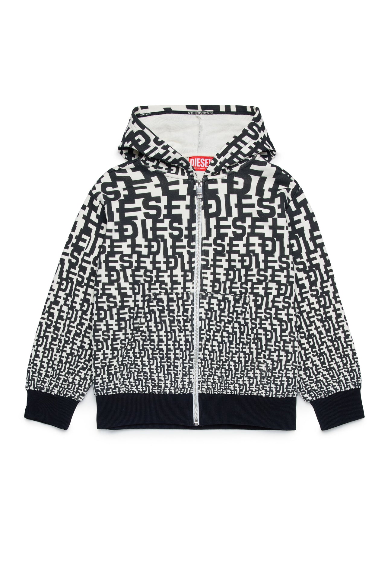 Monogram allover hooded sweatshirt with zip 