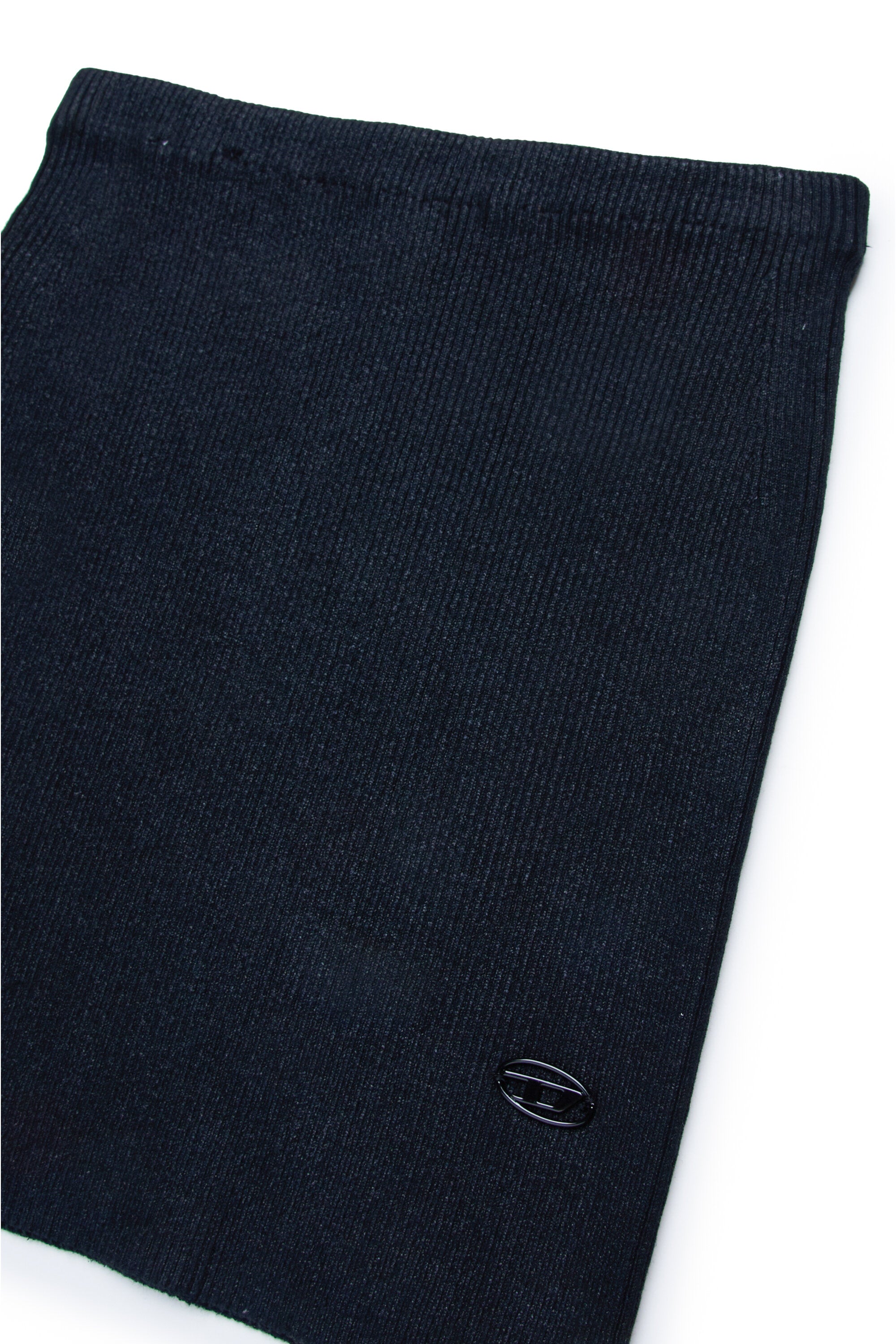 Falda de algodón metalizado con placa Oval D