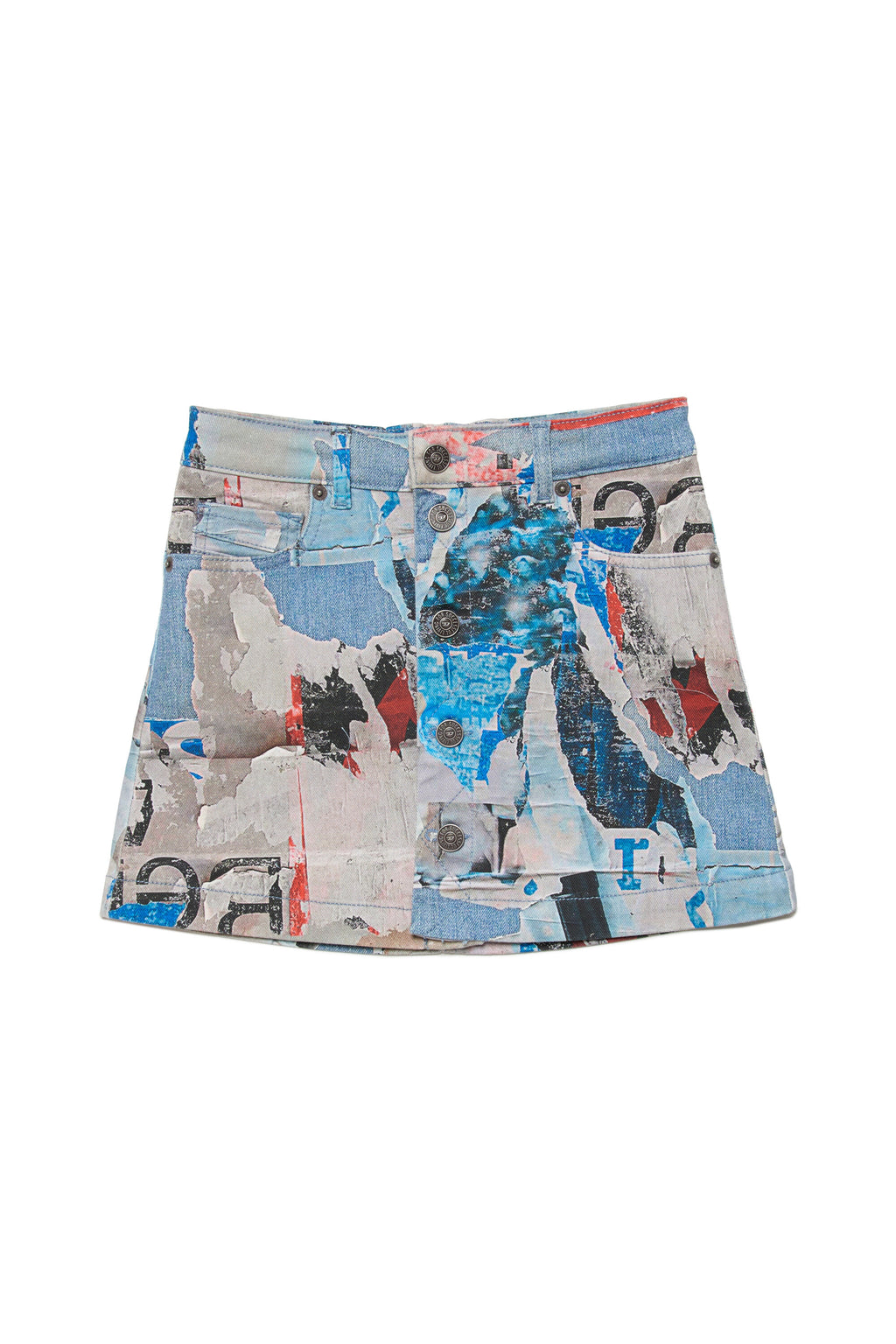 Skirt with photo peeling graphics