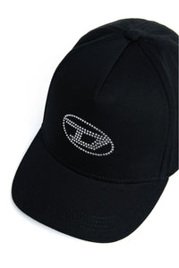 Gorra con logo oval D en metálico