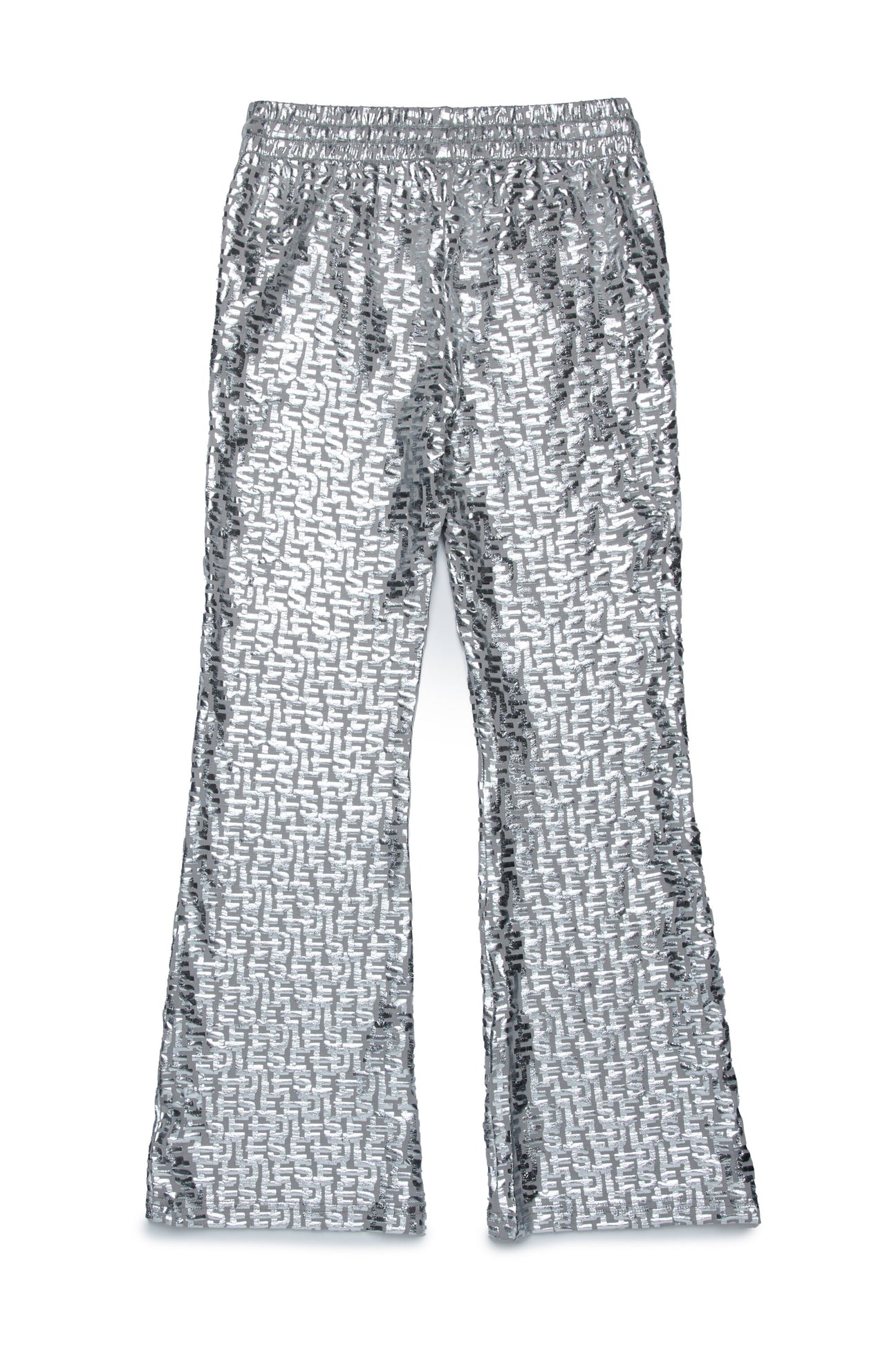 All-over monogram mylar bootcut trousers All-over monogram mylar bootcut trousers