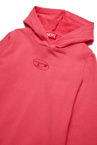 Sudadera con capucha y logo oval D bordado