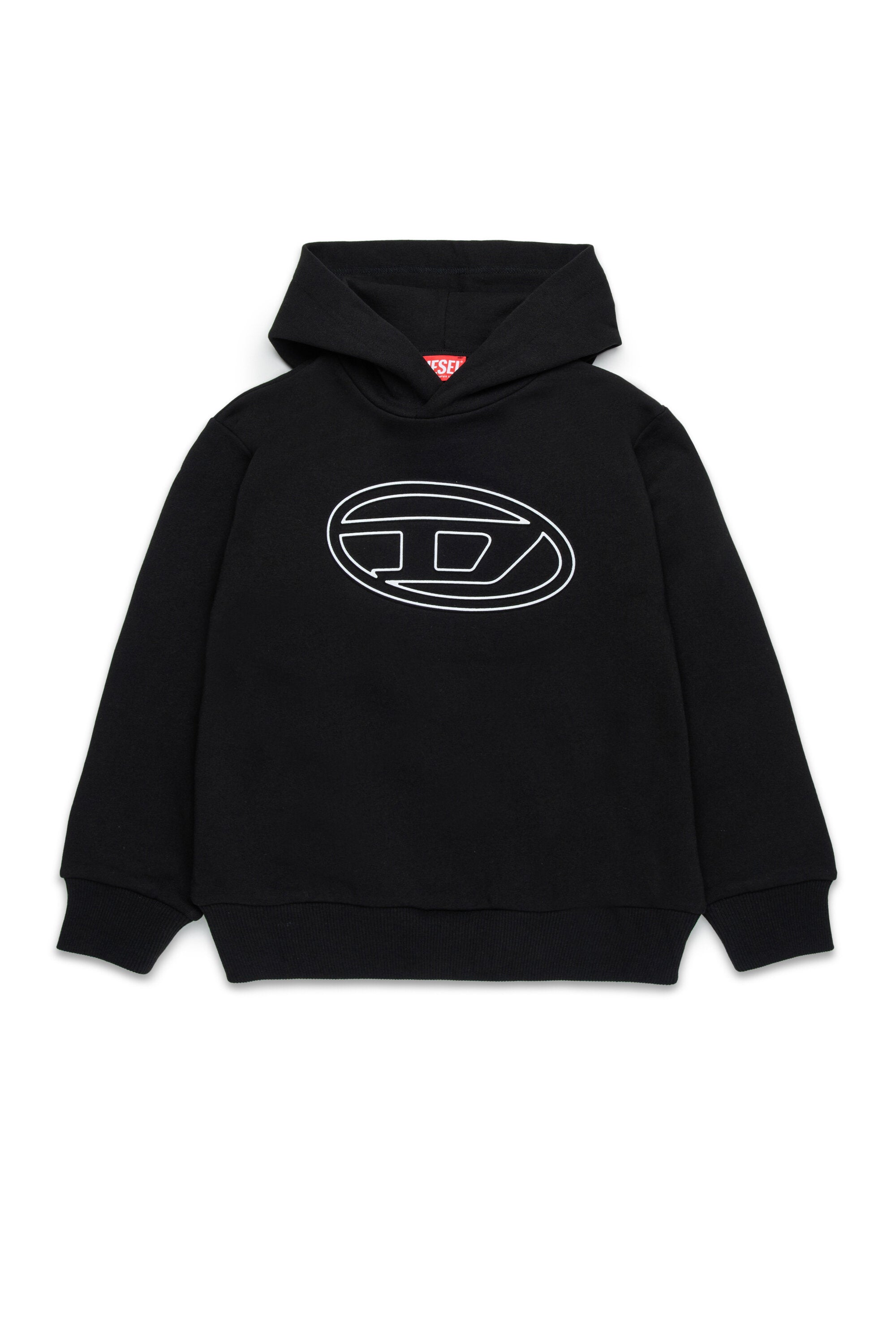 Sudadera con capucha y logo oval D