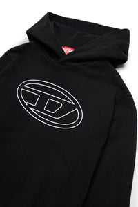 Sudadera con capucha y logo oval D