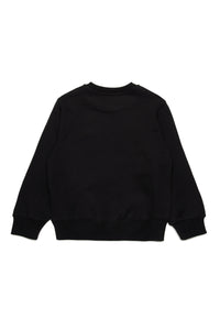 Crew-neck sweatshirt with embroidered oval D logo