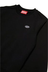 Crew-neck sweatshirt with embroidered oval D logo