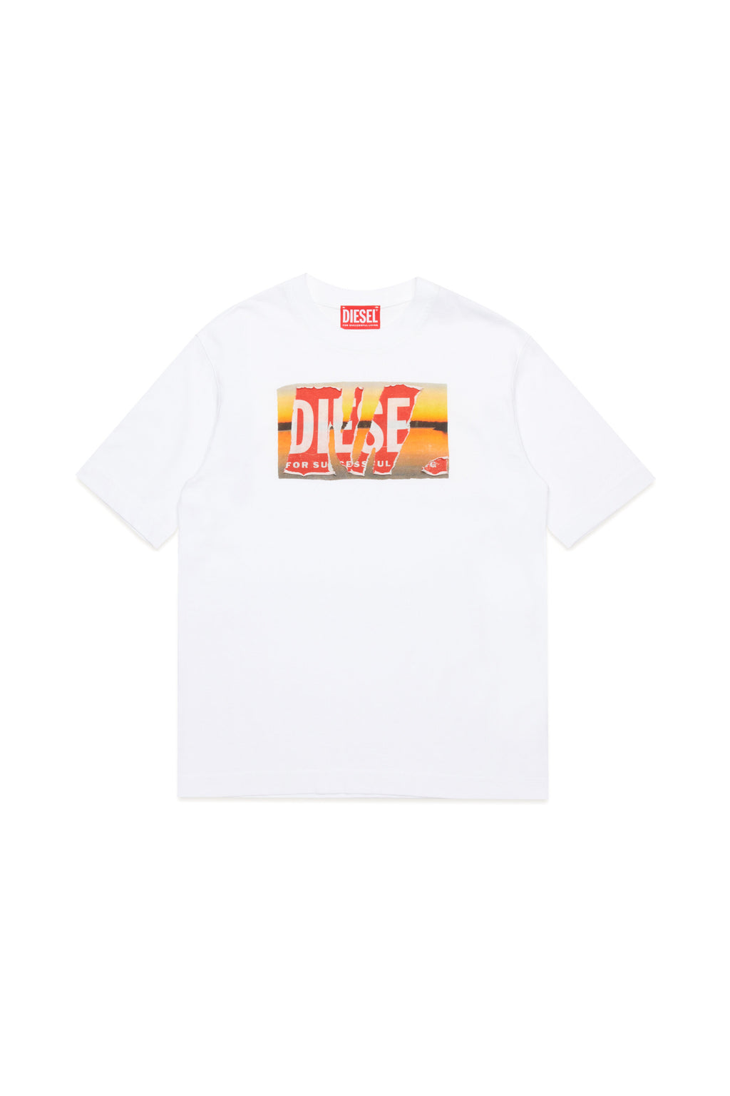 T-shirt with Sunset print and logo patch