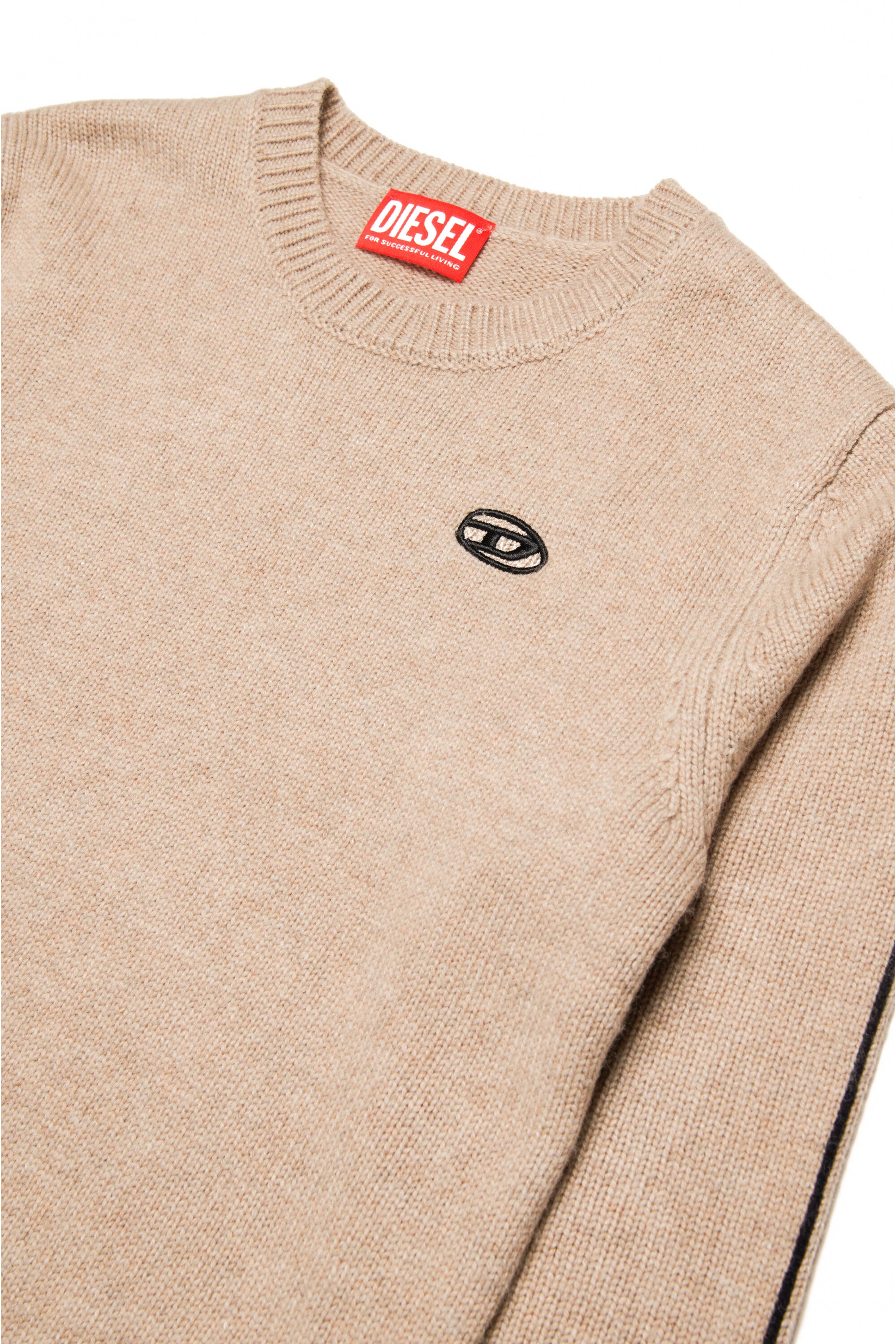 Cashmere-blend plain knitted pullover