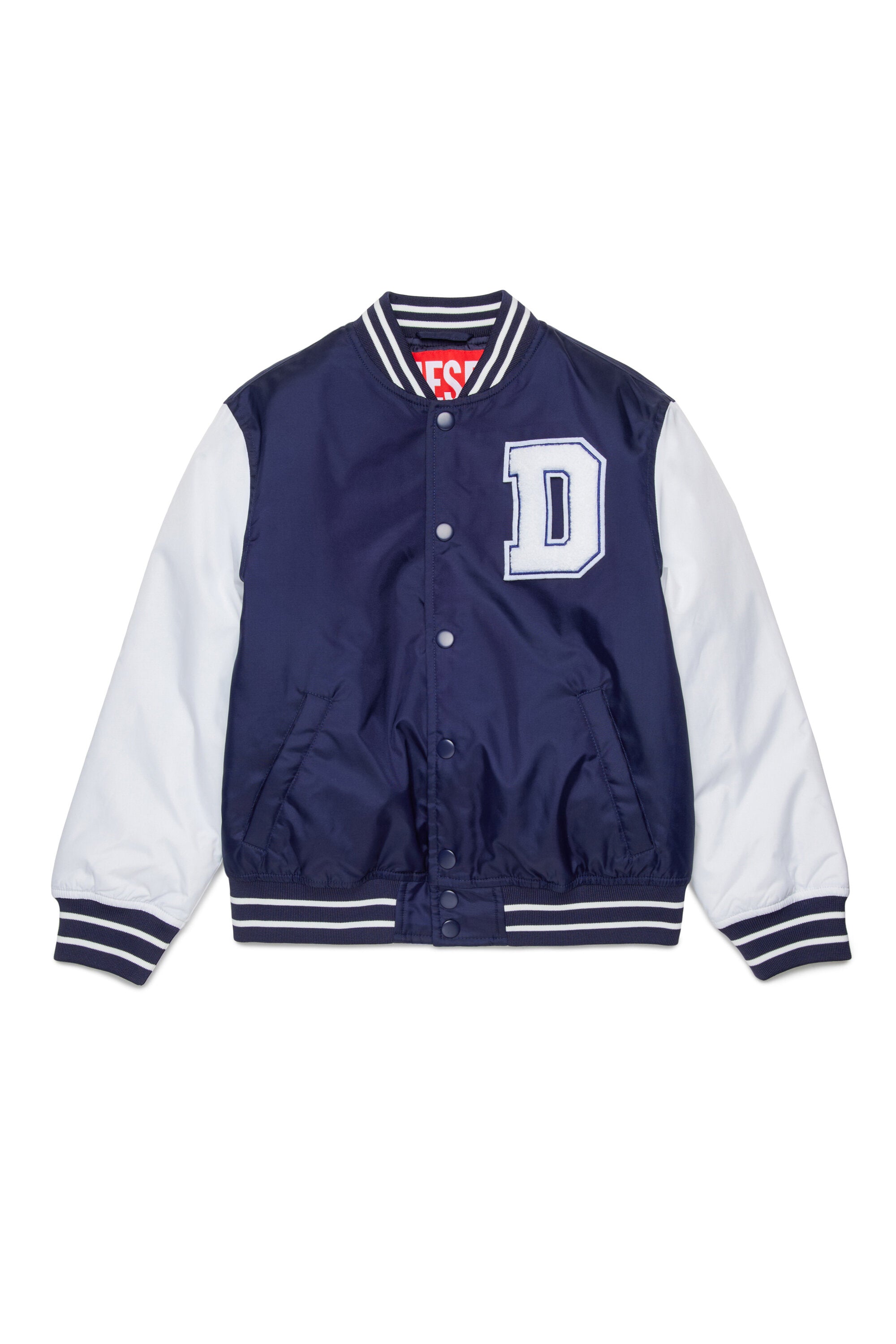 Varsity jacket with buttons and logo