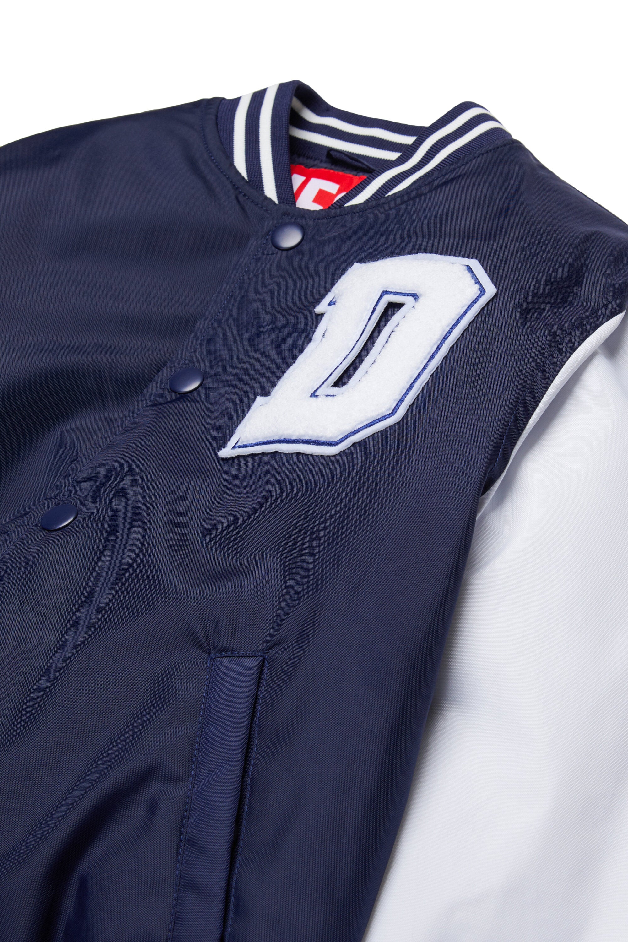Varsity jacket with buttons and logo