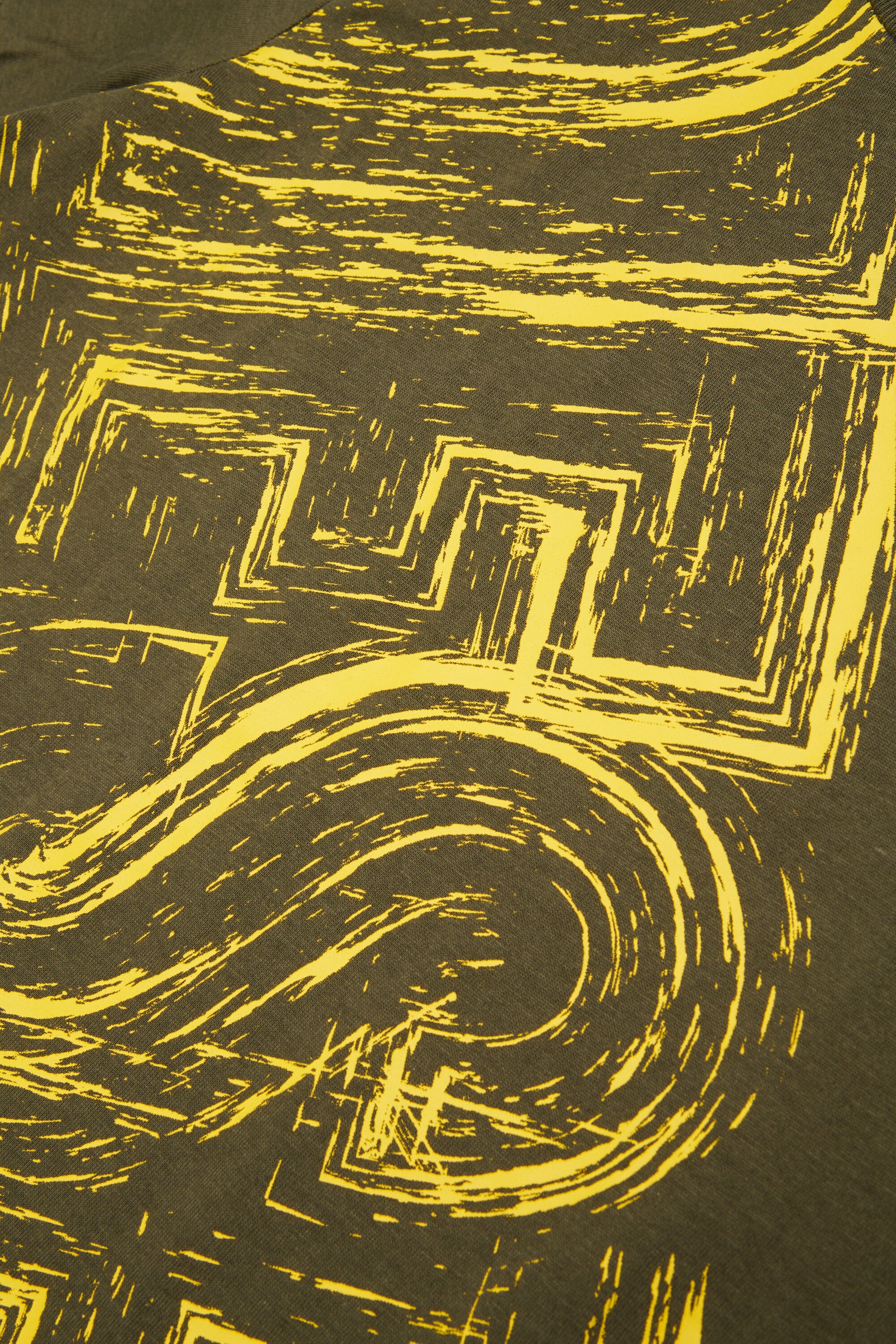 Camiseta de punto con logo desteñido