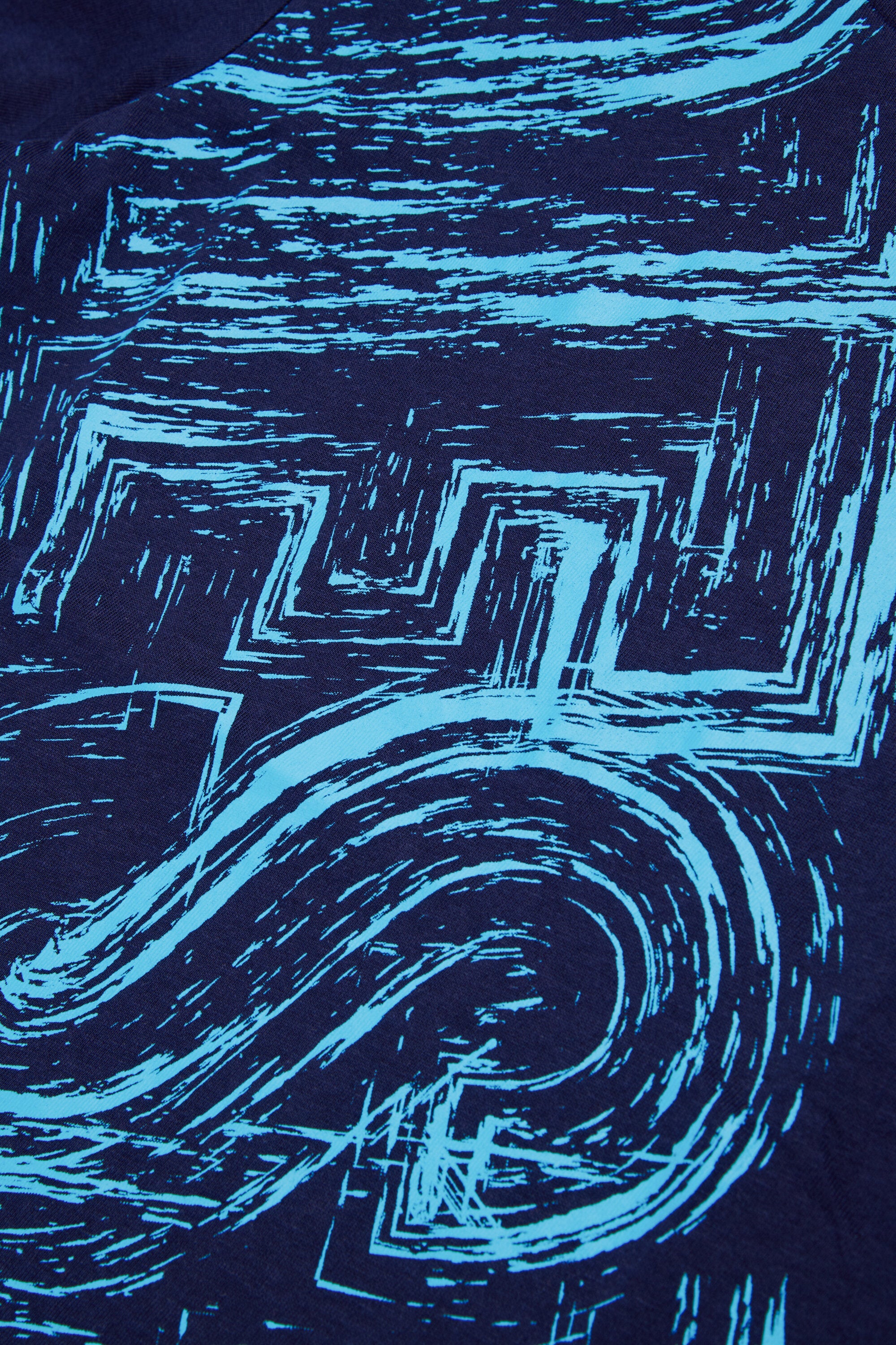 Camiseta de punto con logo desteñido