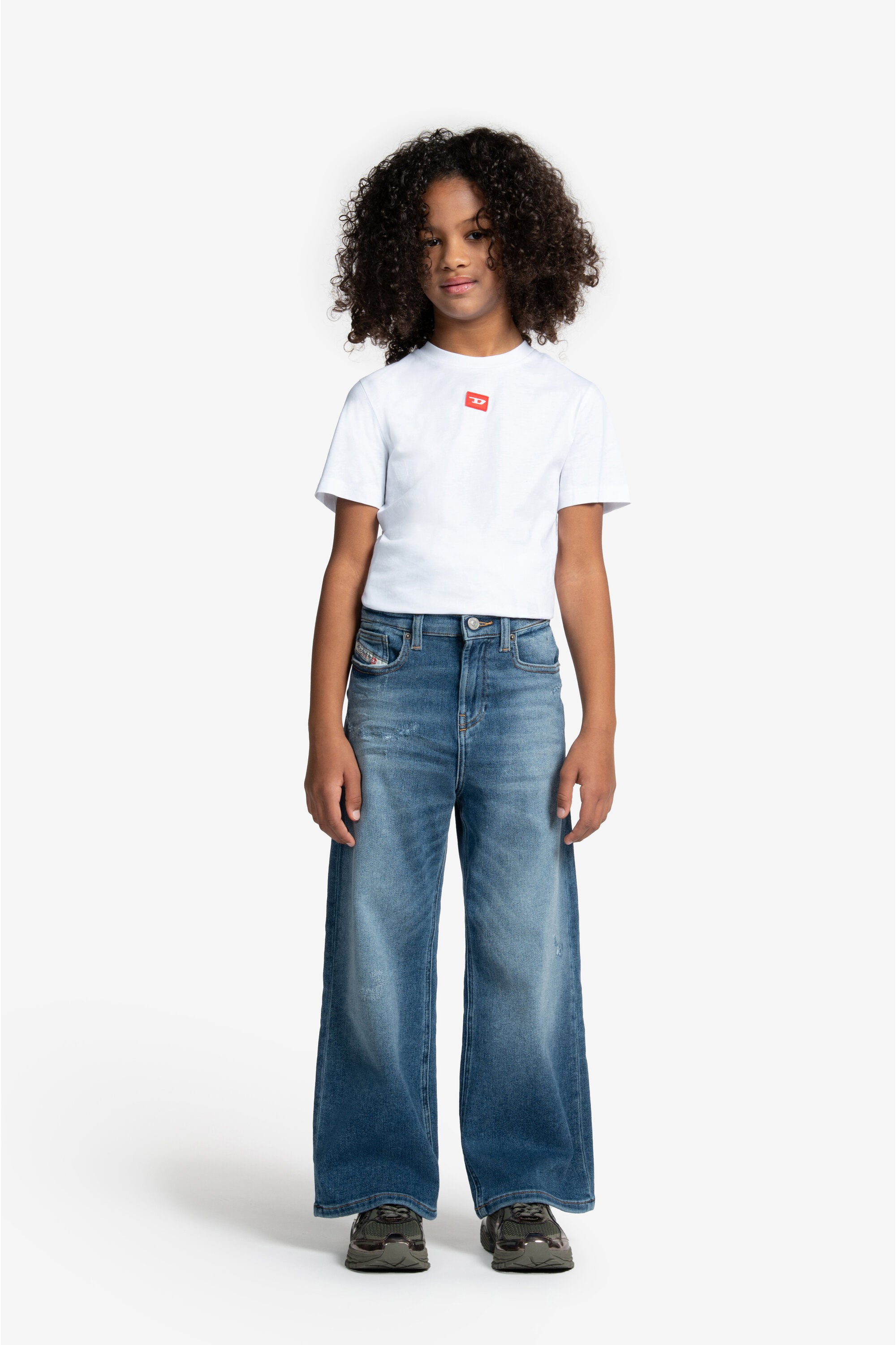 JoggJeans® relaxed azul medio con abrasiones - D-Argjx