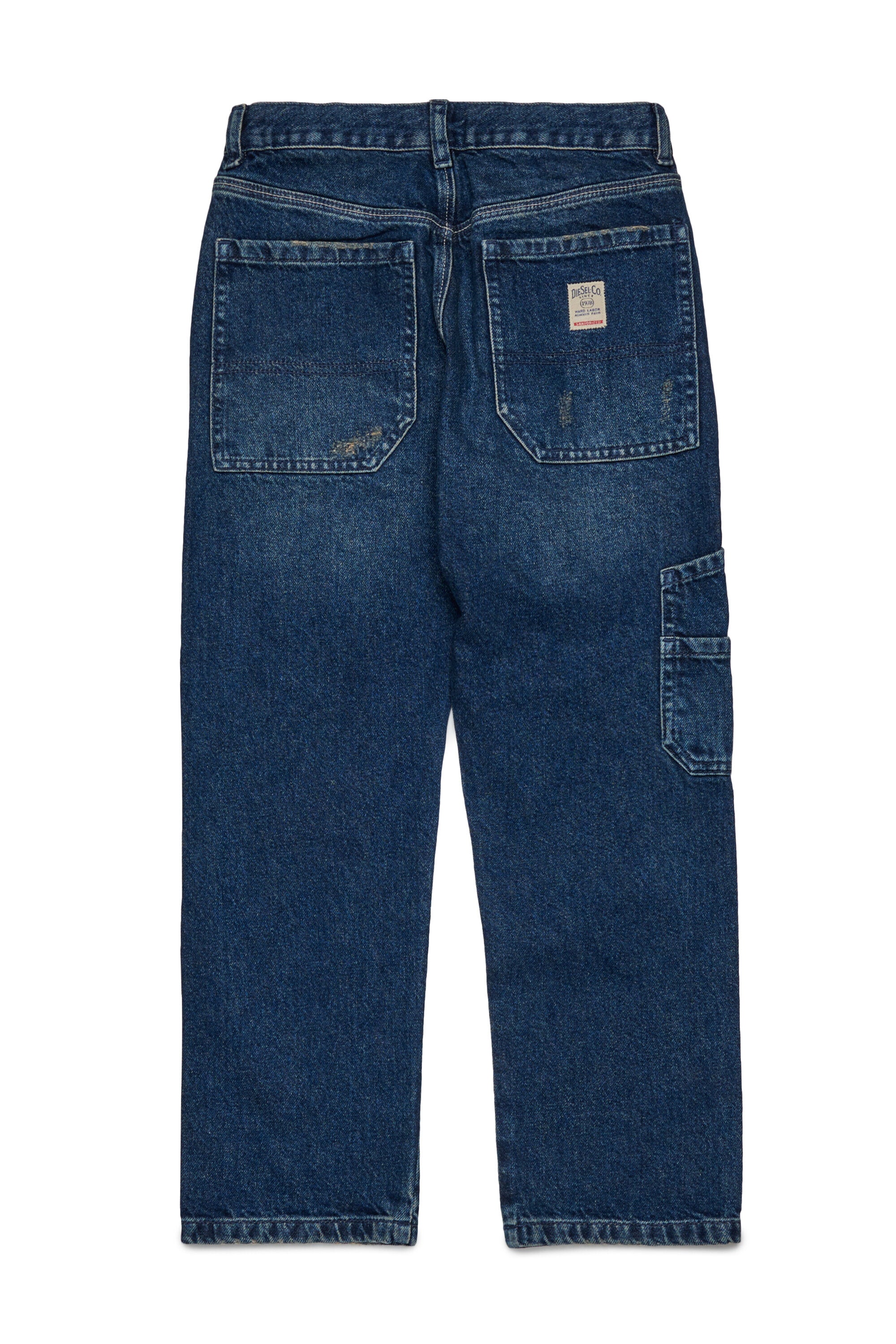 Regular dark blue jeans with dirty effect - D-Berr