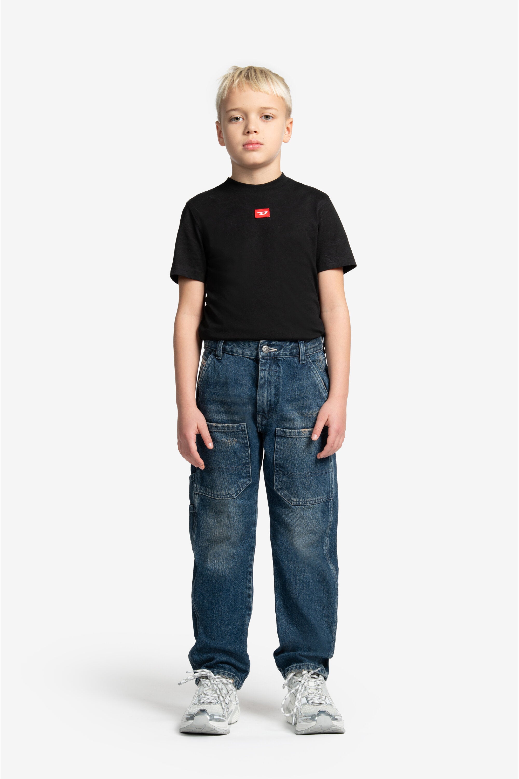 Regular dark blue jeans with dirty effect - D-Berr