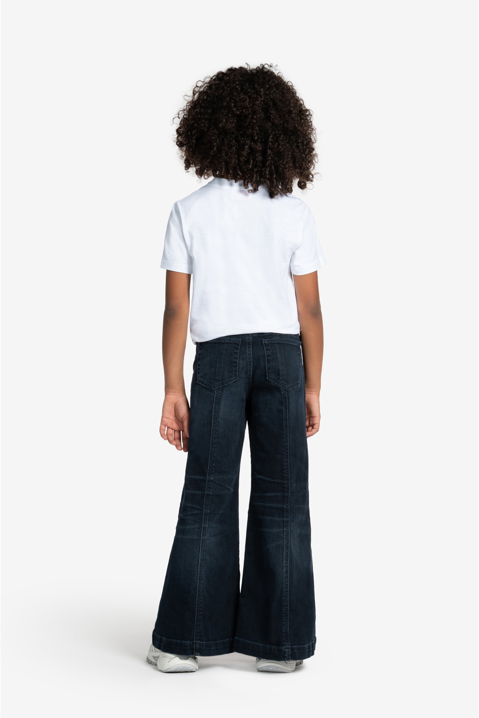 Blue-black shaded flare jeans - D-Pam