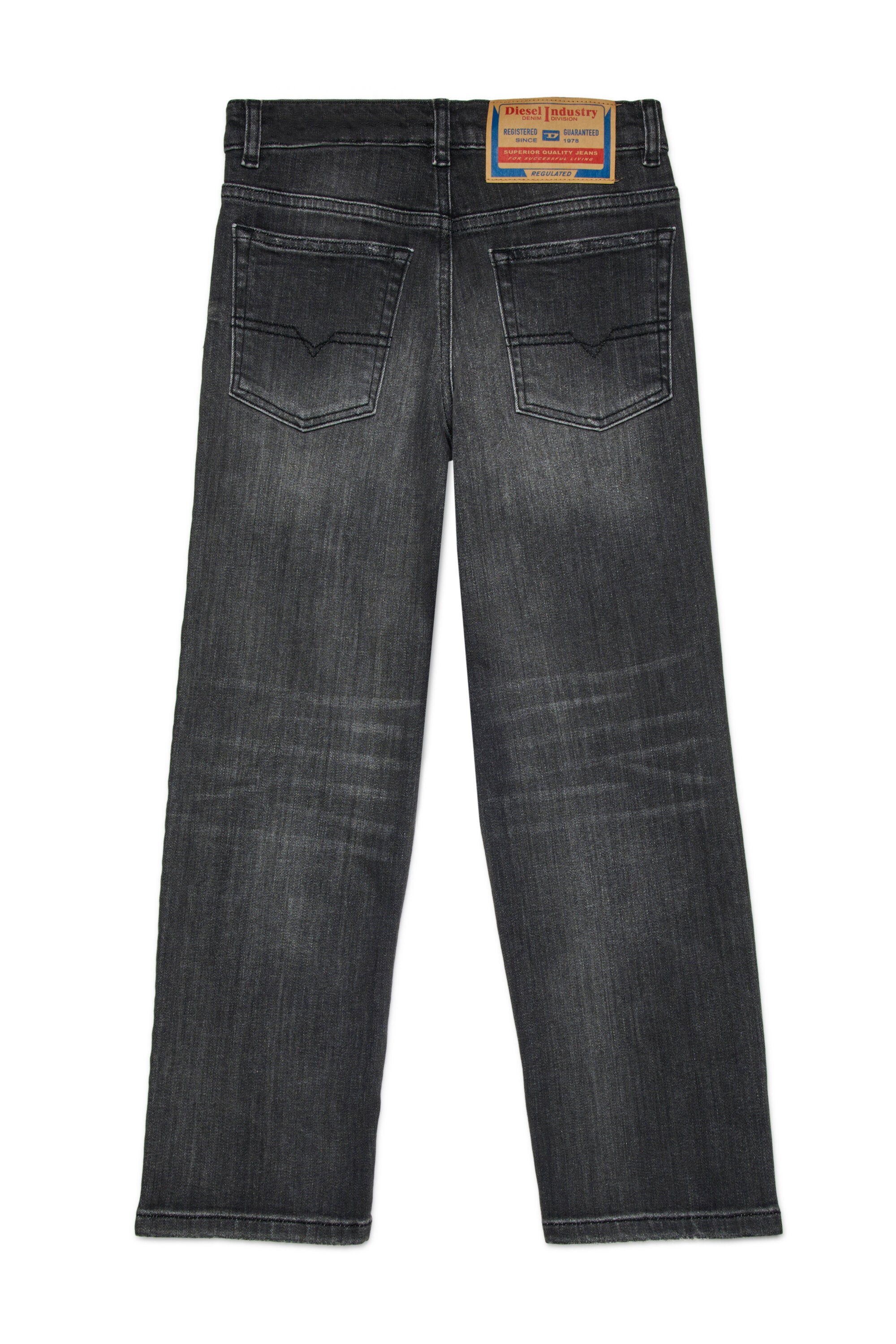Dark gray relaxed jeans with rips - D-Maki
