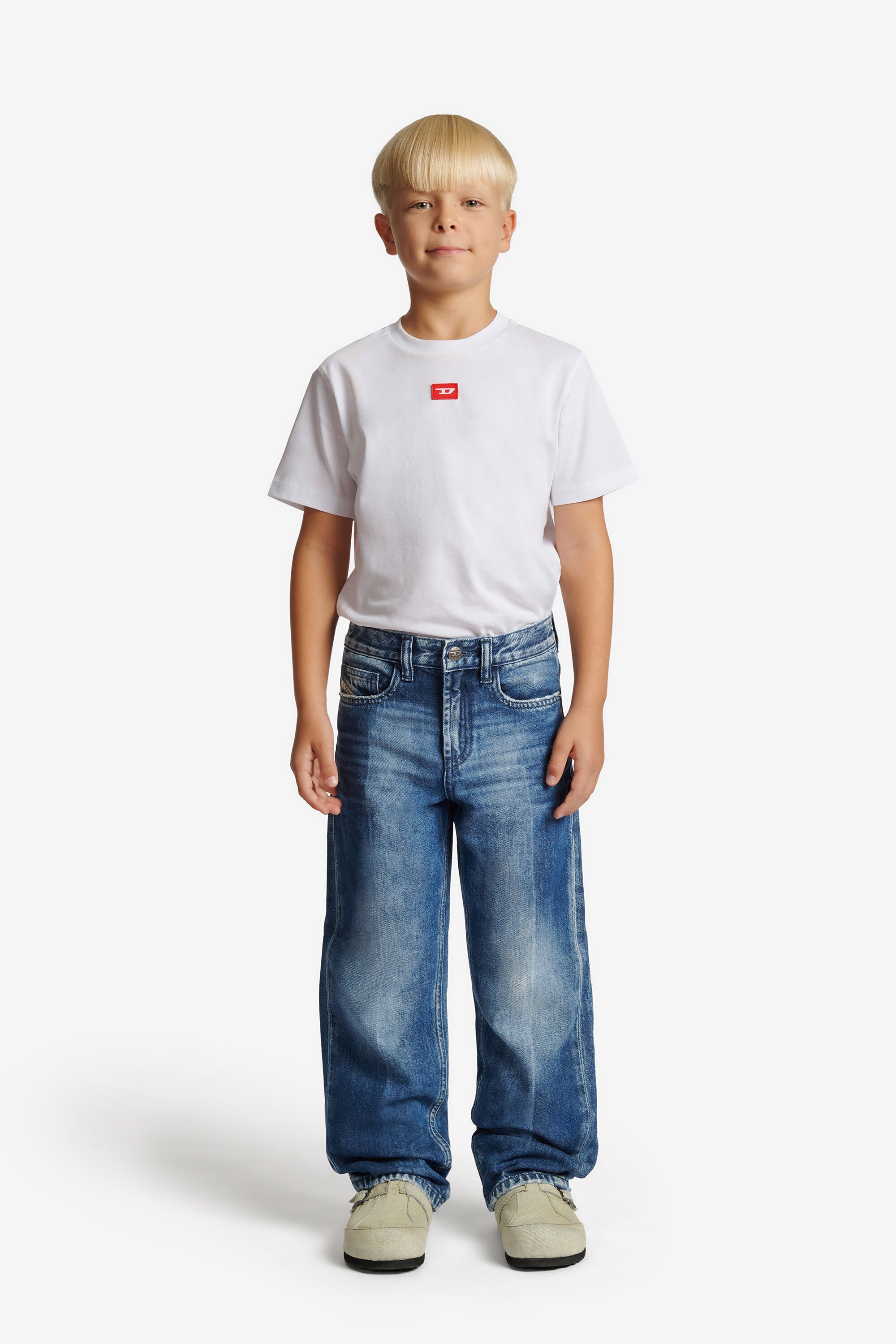 Relaxed fit jeans light blue wash - D-Maki