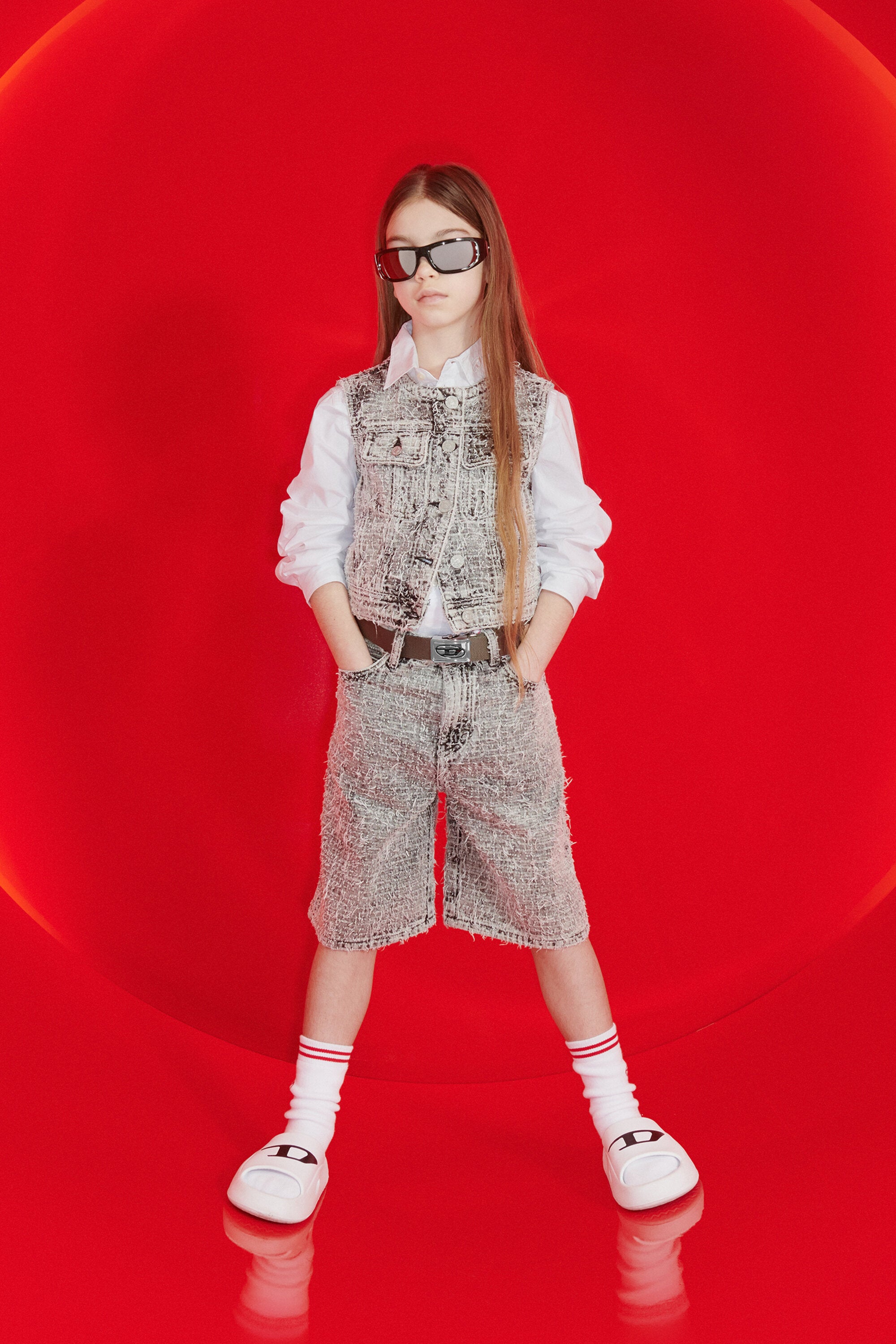 Shorts vaqueros efecto desgastado