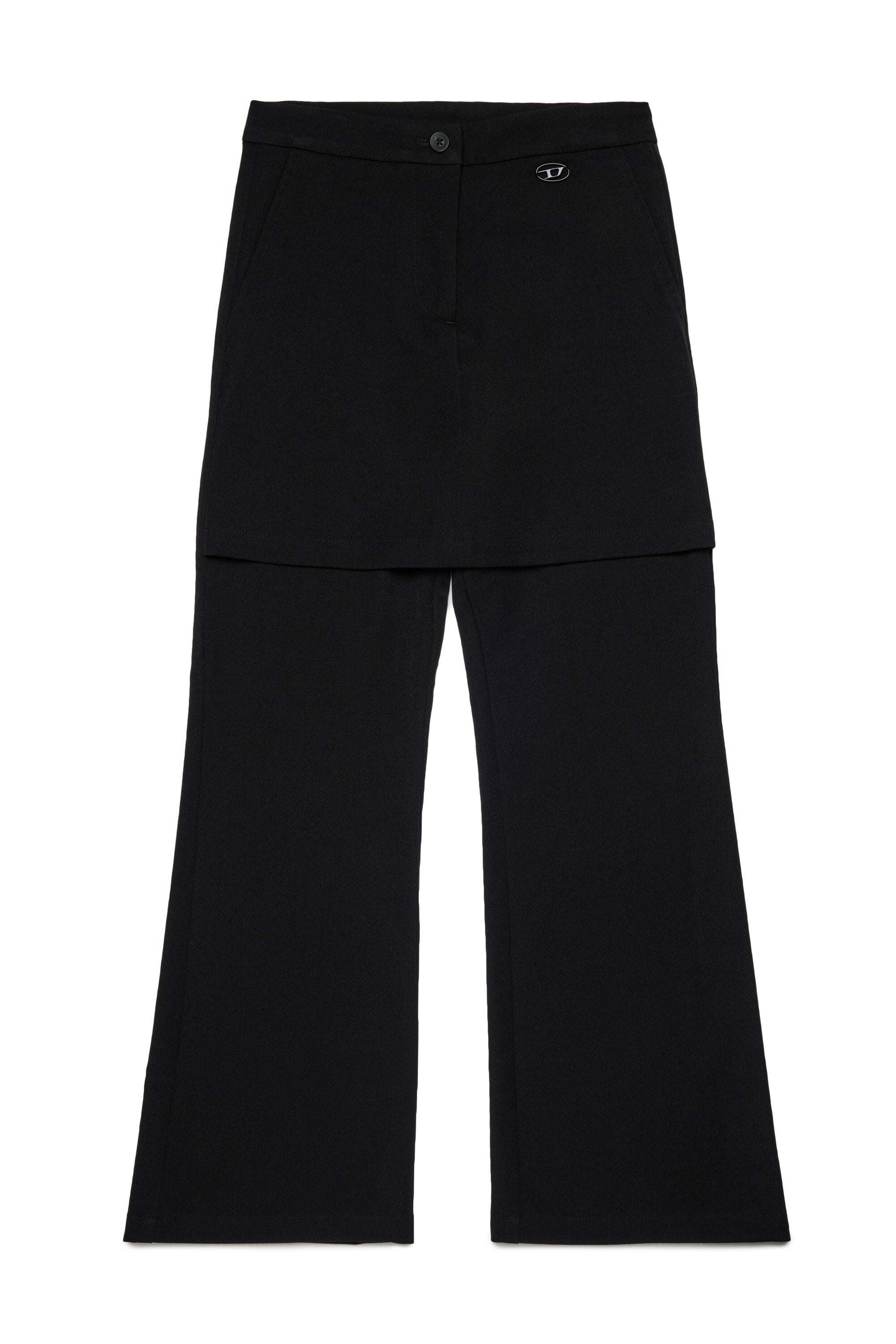 Formal pants with front panel