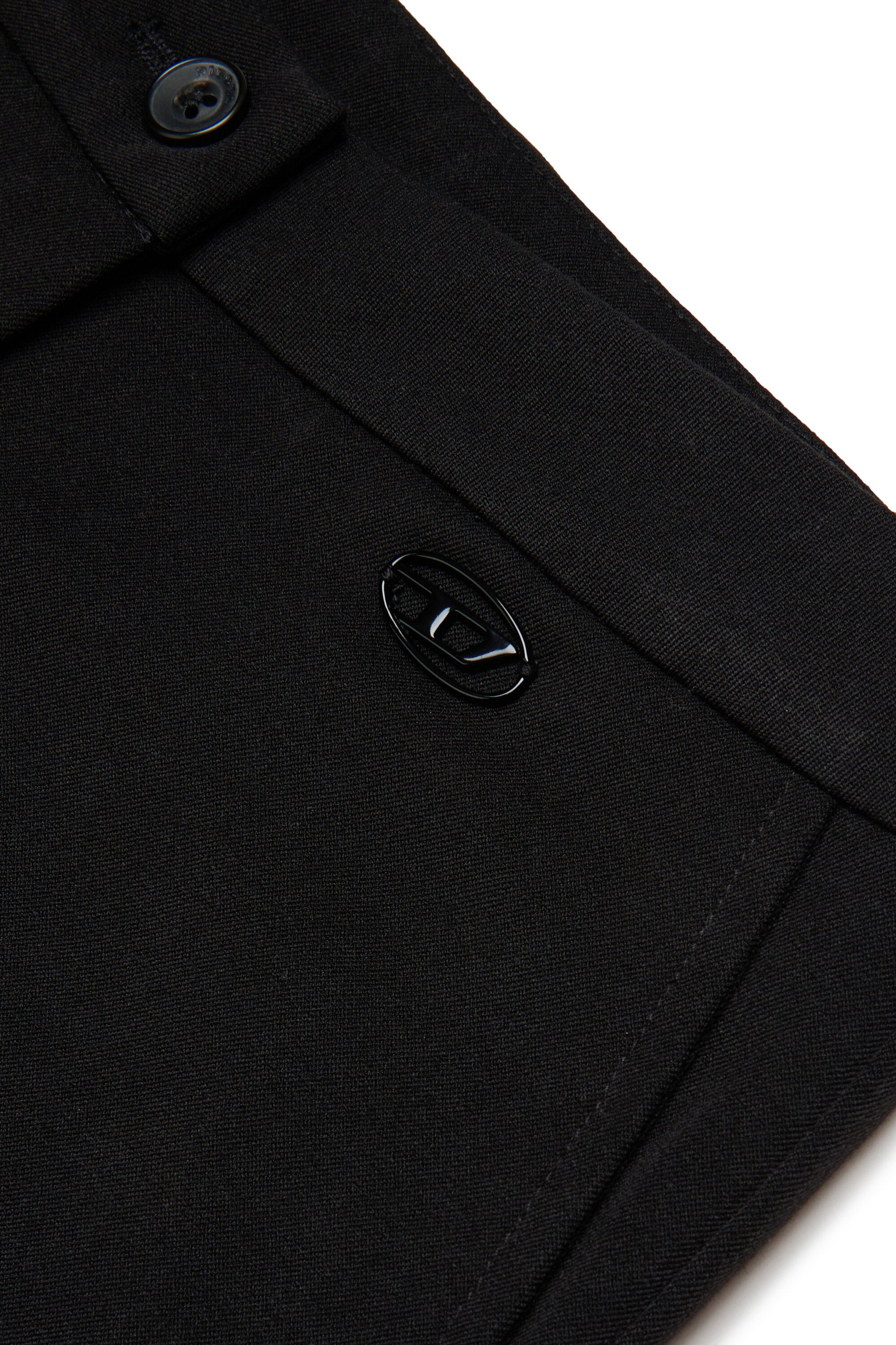 Formal pants with front panel