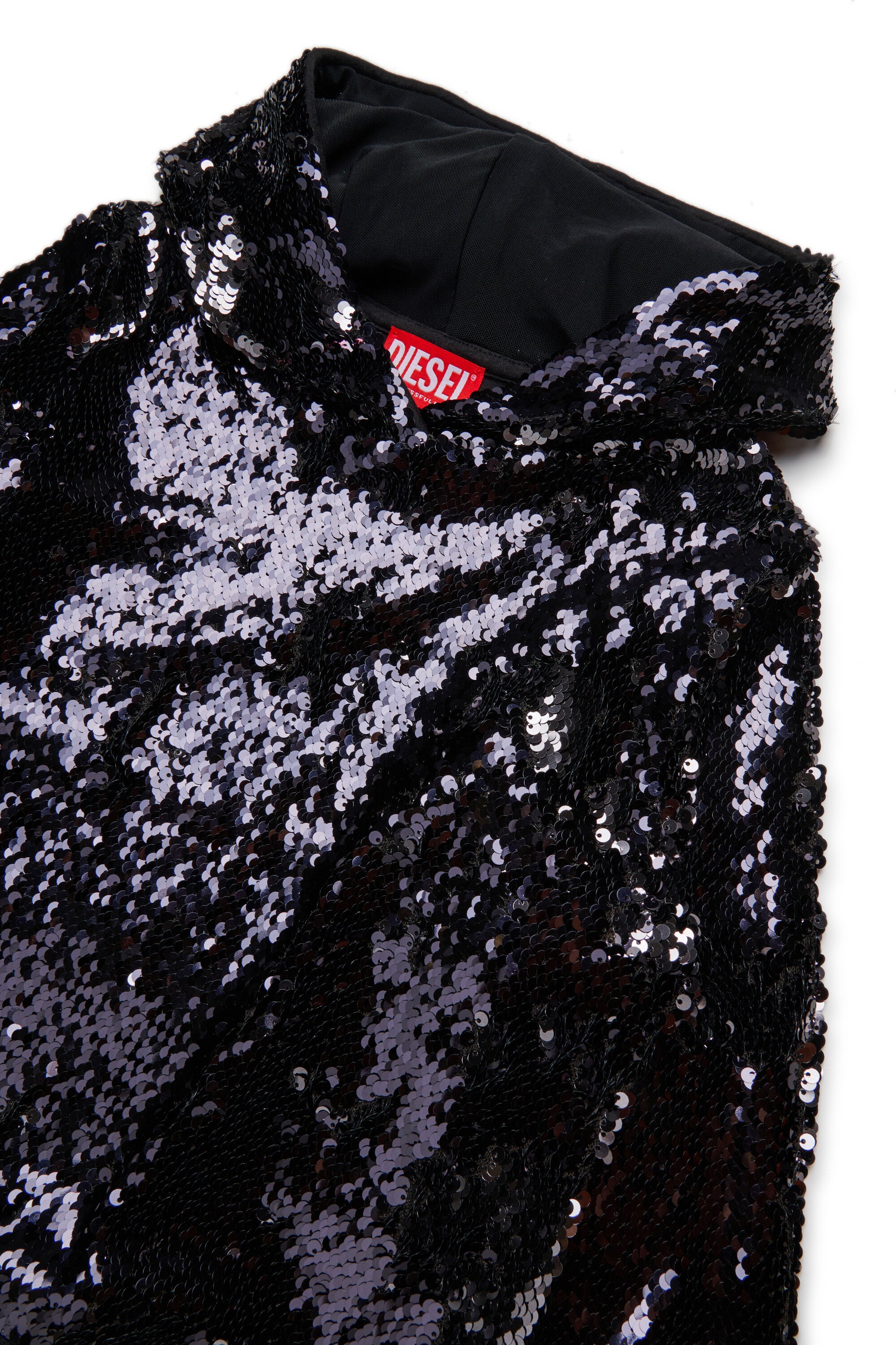 Hooded sweatshirt with sequins