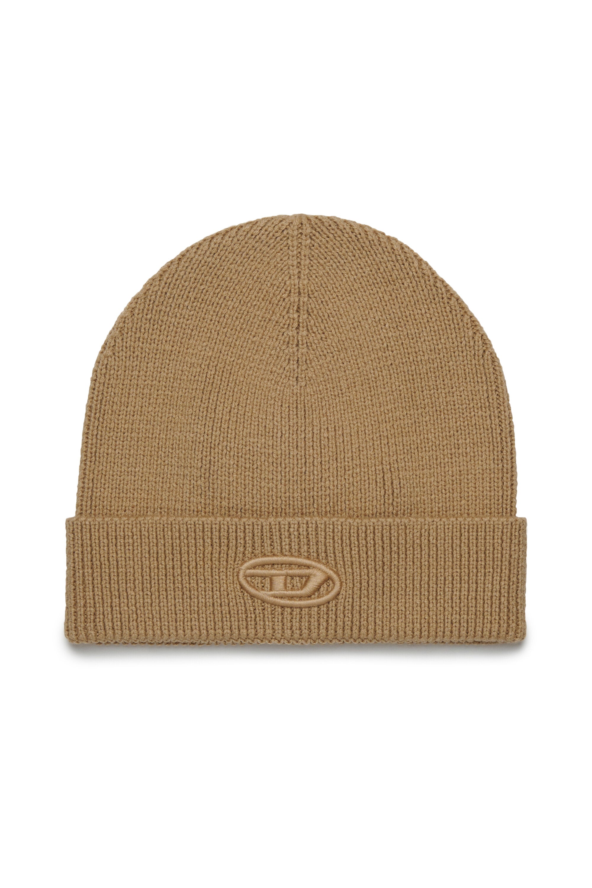Branded wool-blend beanie