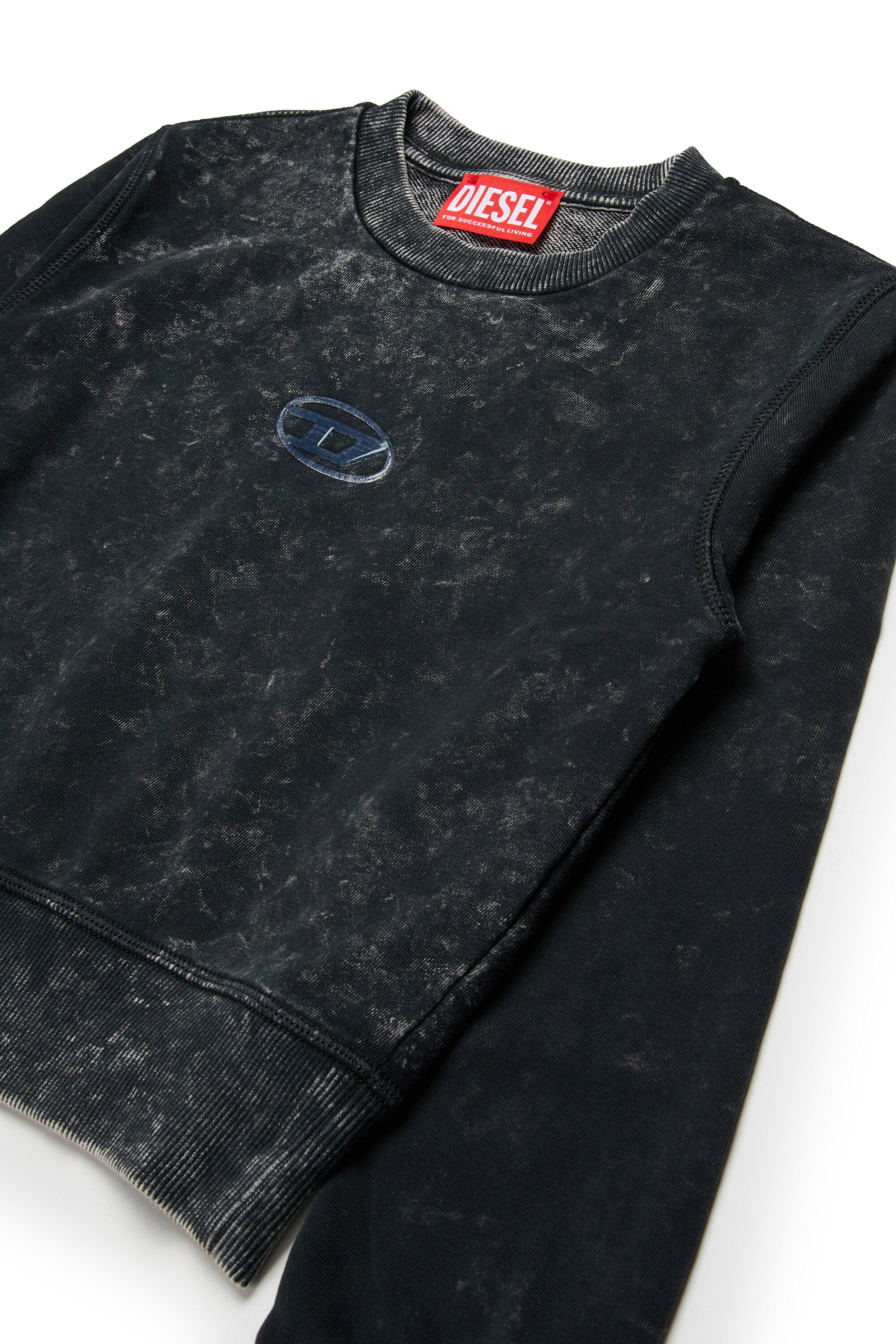 Sudadera de cuello redondo jaspeada