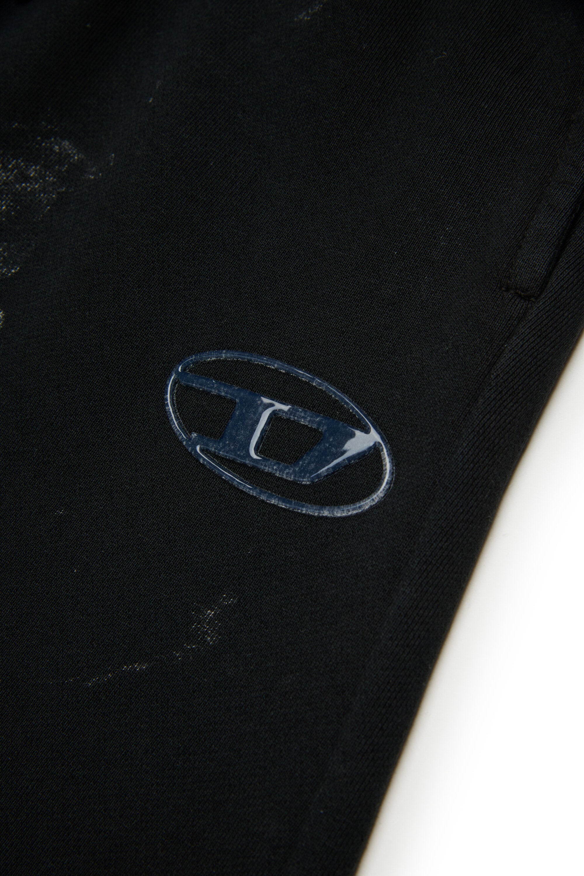 Pantalones anchos en chándal jaspeado