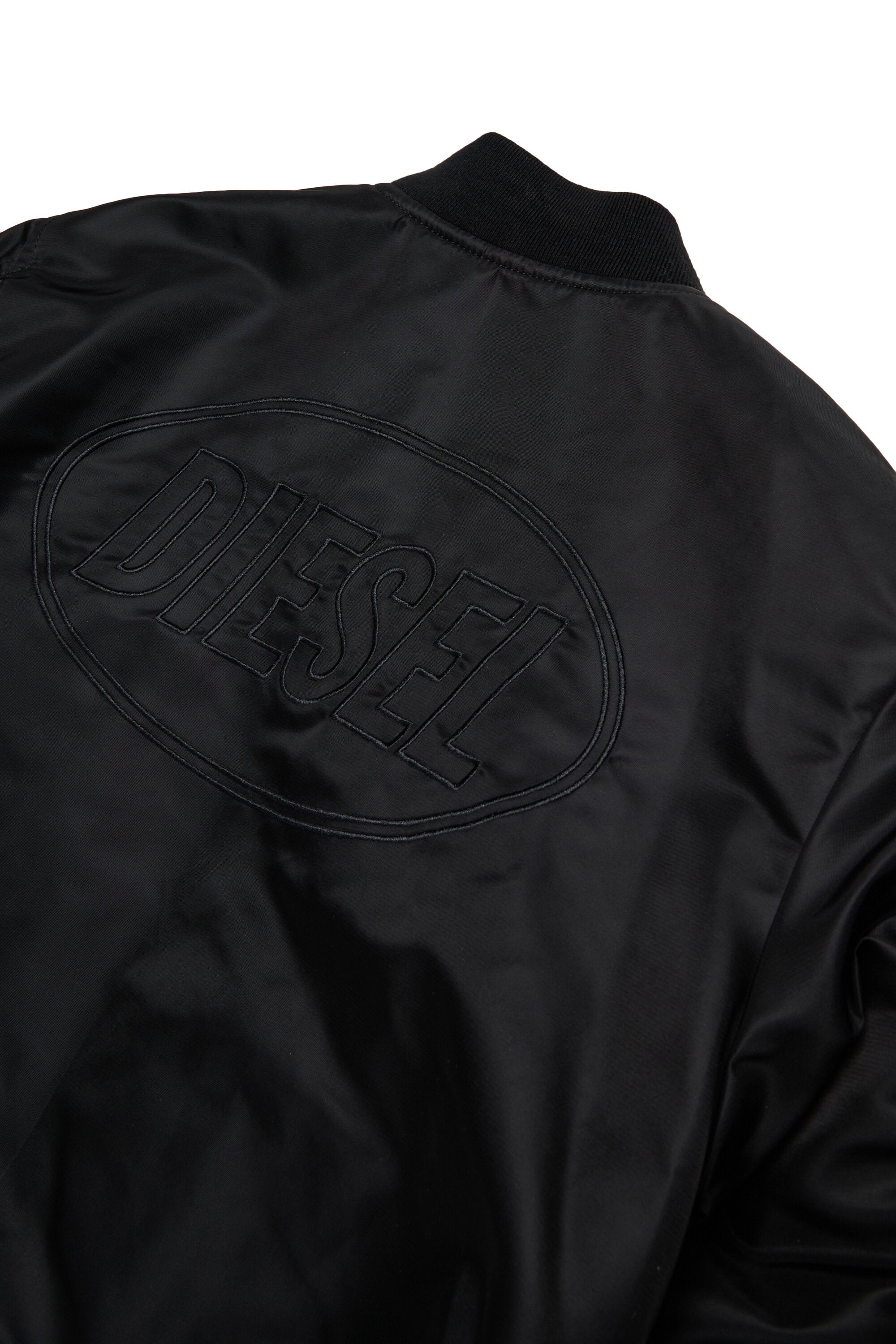 Chaqueta bomber de gabardina con logotipo maxi