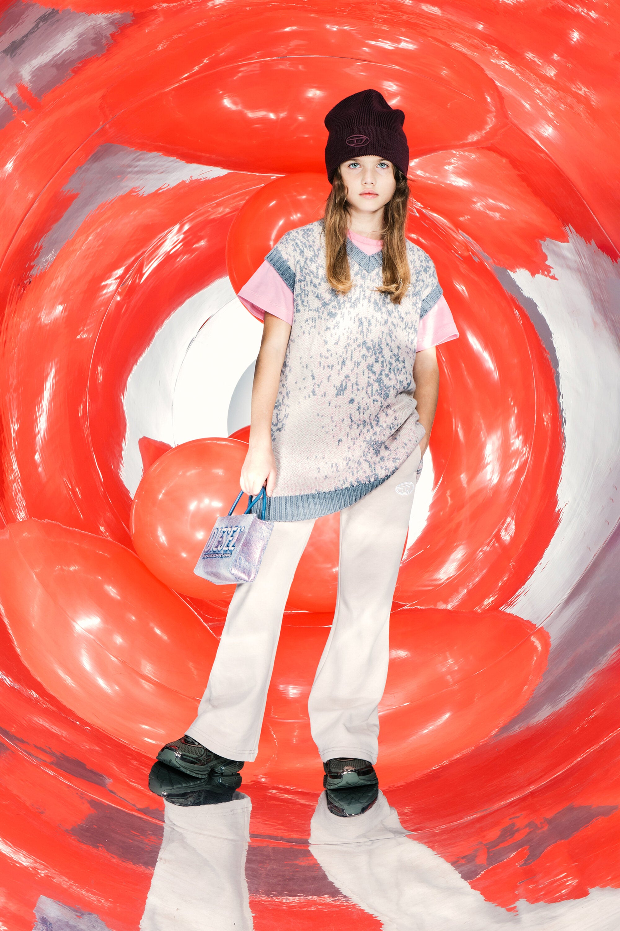 Acid Rain allover knit sleeveless dress