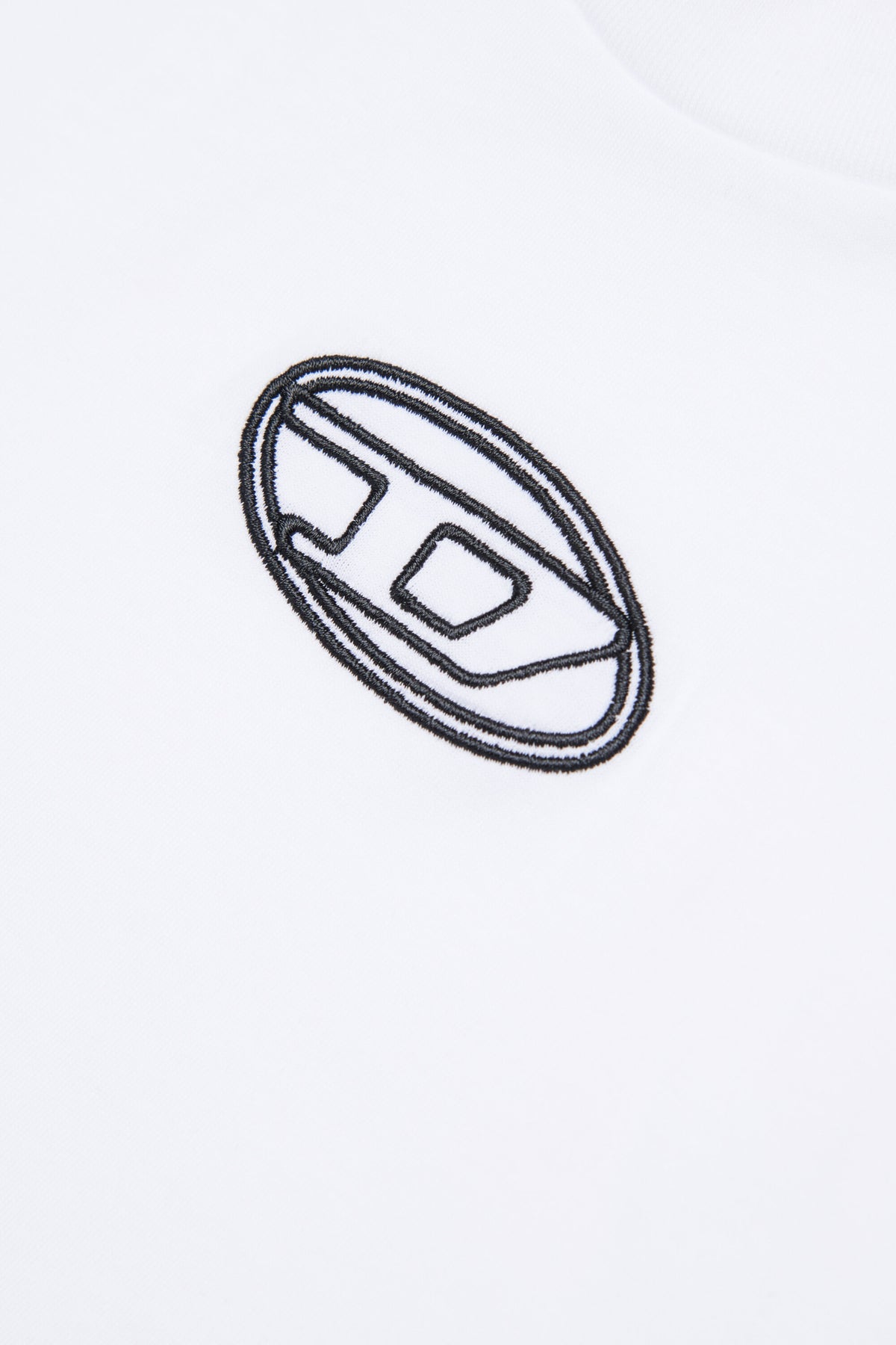 Boxy jersey T-shirt branded with Oval D logo