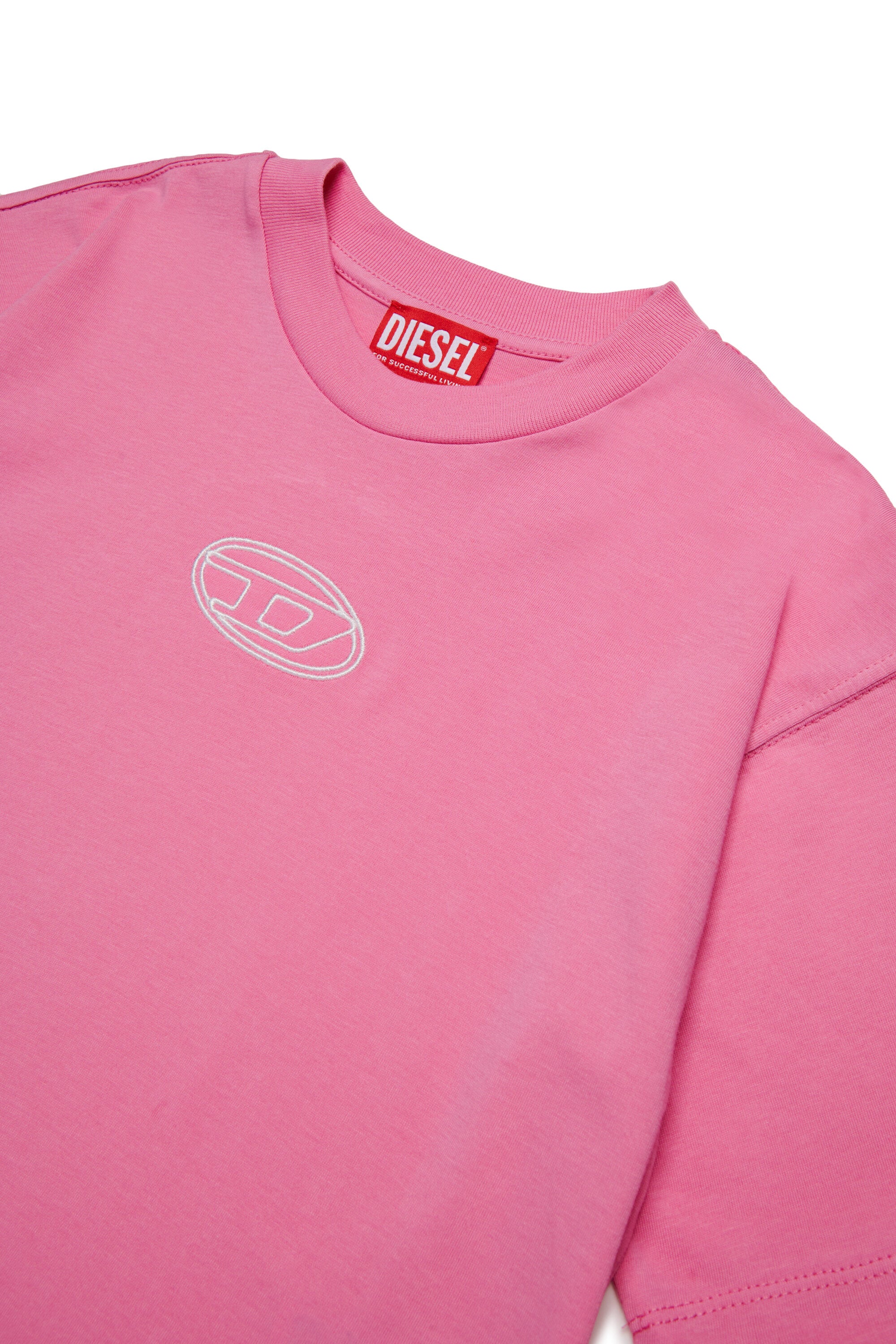 DIESEL girl's boxy T-shirt branded with logo | BRAVE KID