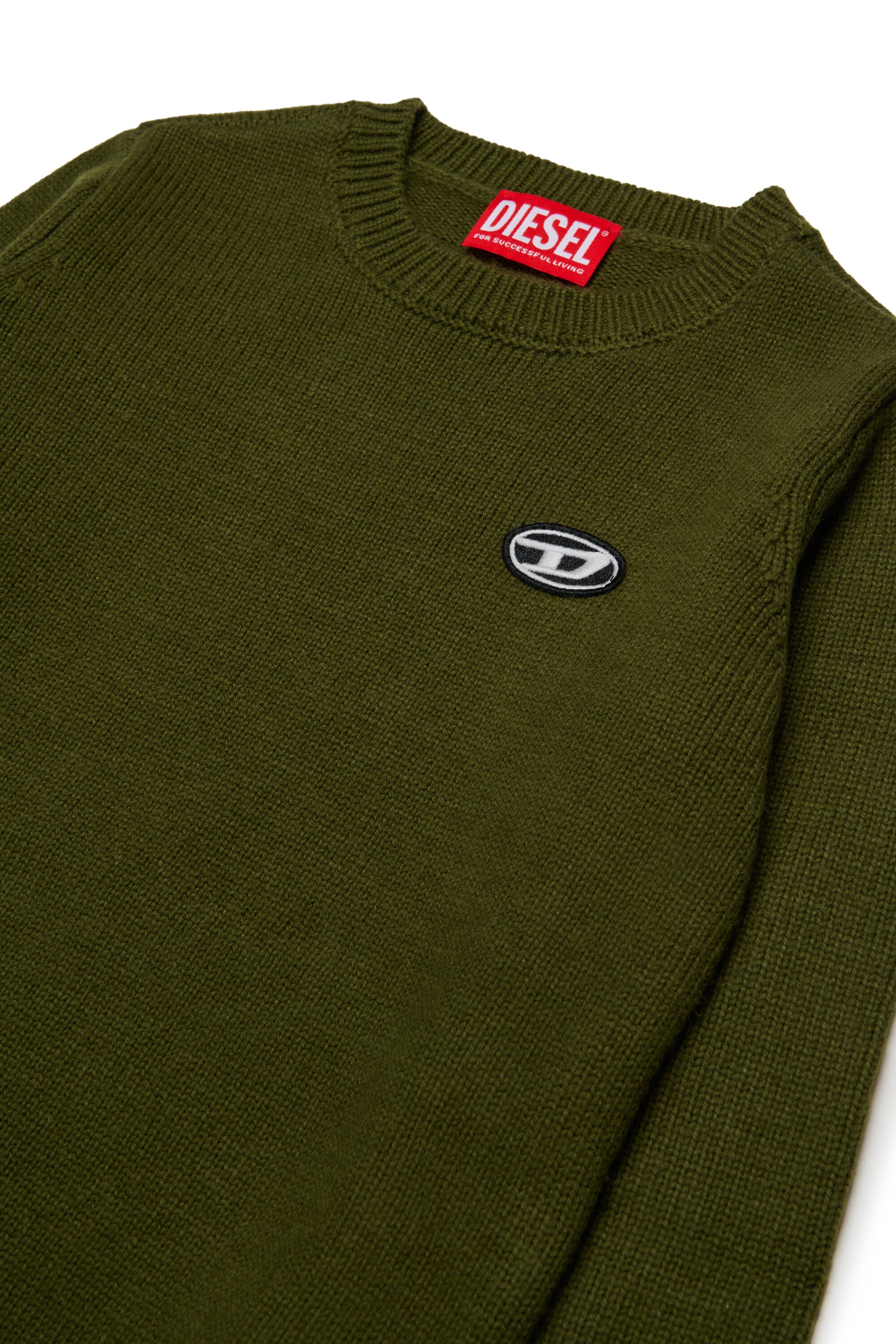 Jersey en mezcla de lana y cachemira con parche